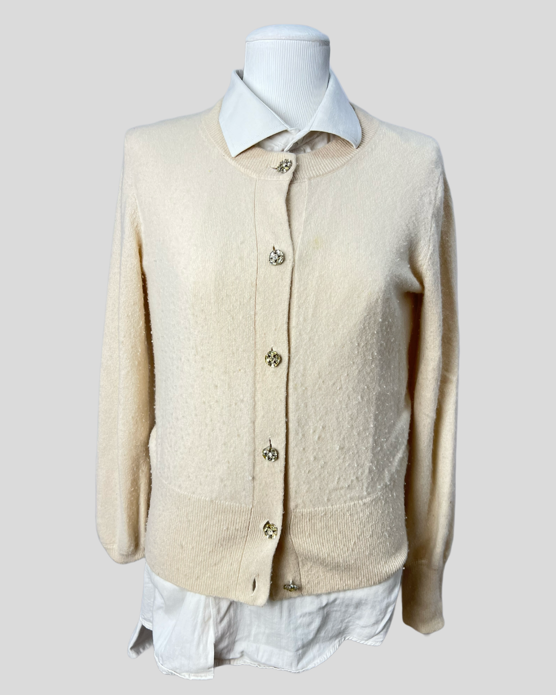 Cardigan Creme  Cashmere - tam (PP)