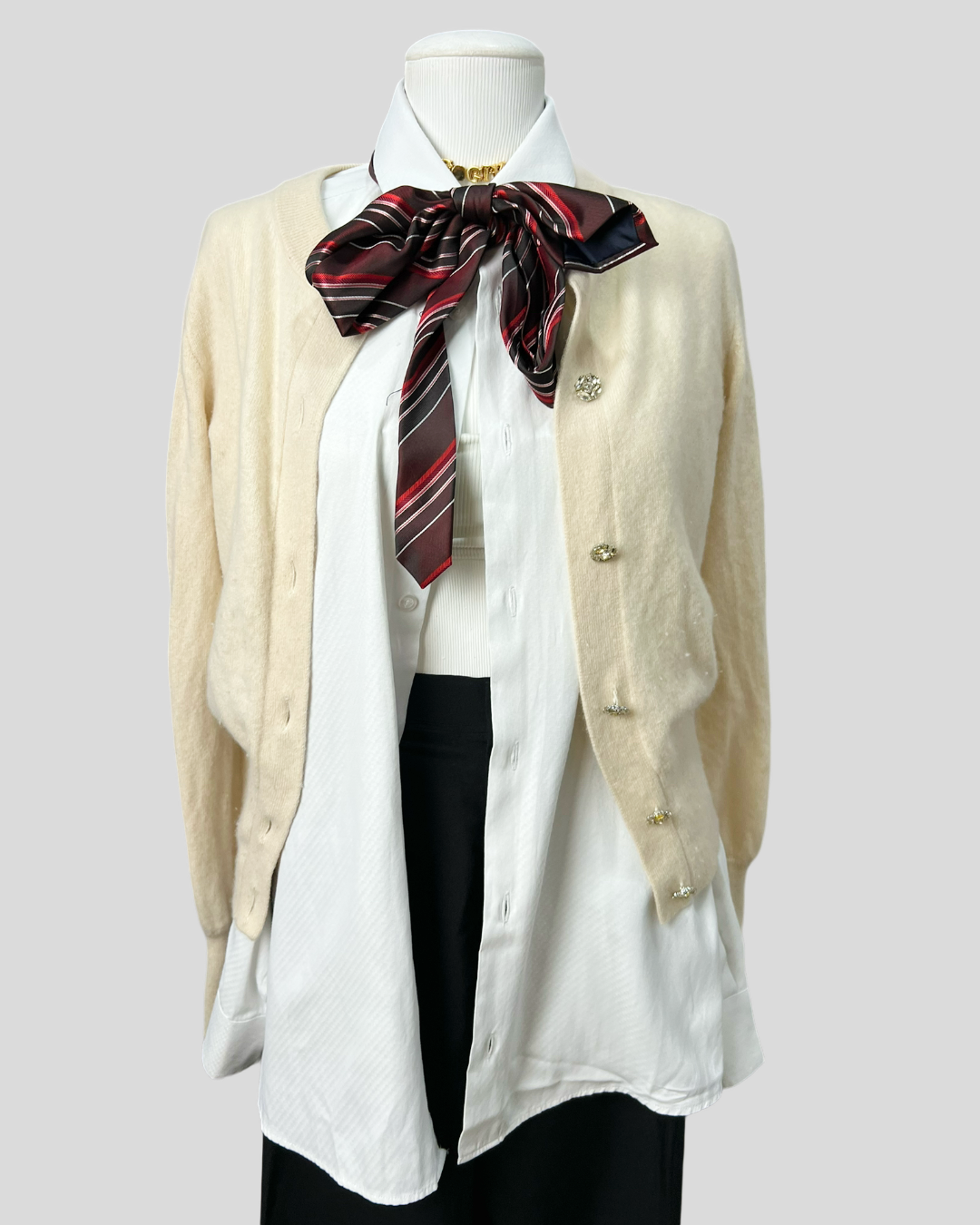 Cardigan Creme  Cashmere - tam (PP)