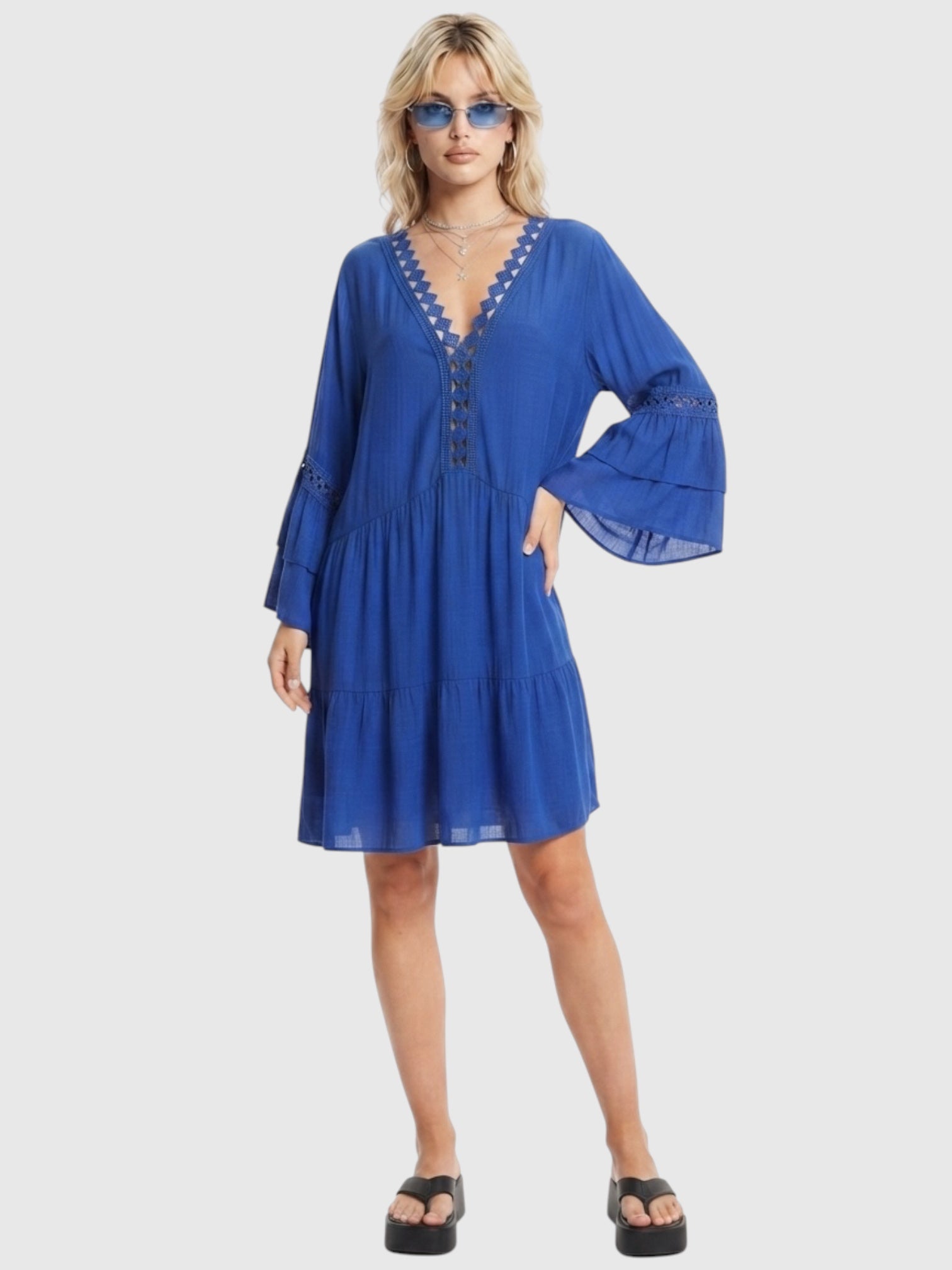 Vestido de Praia Blue - tam GG