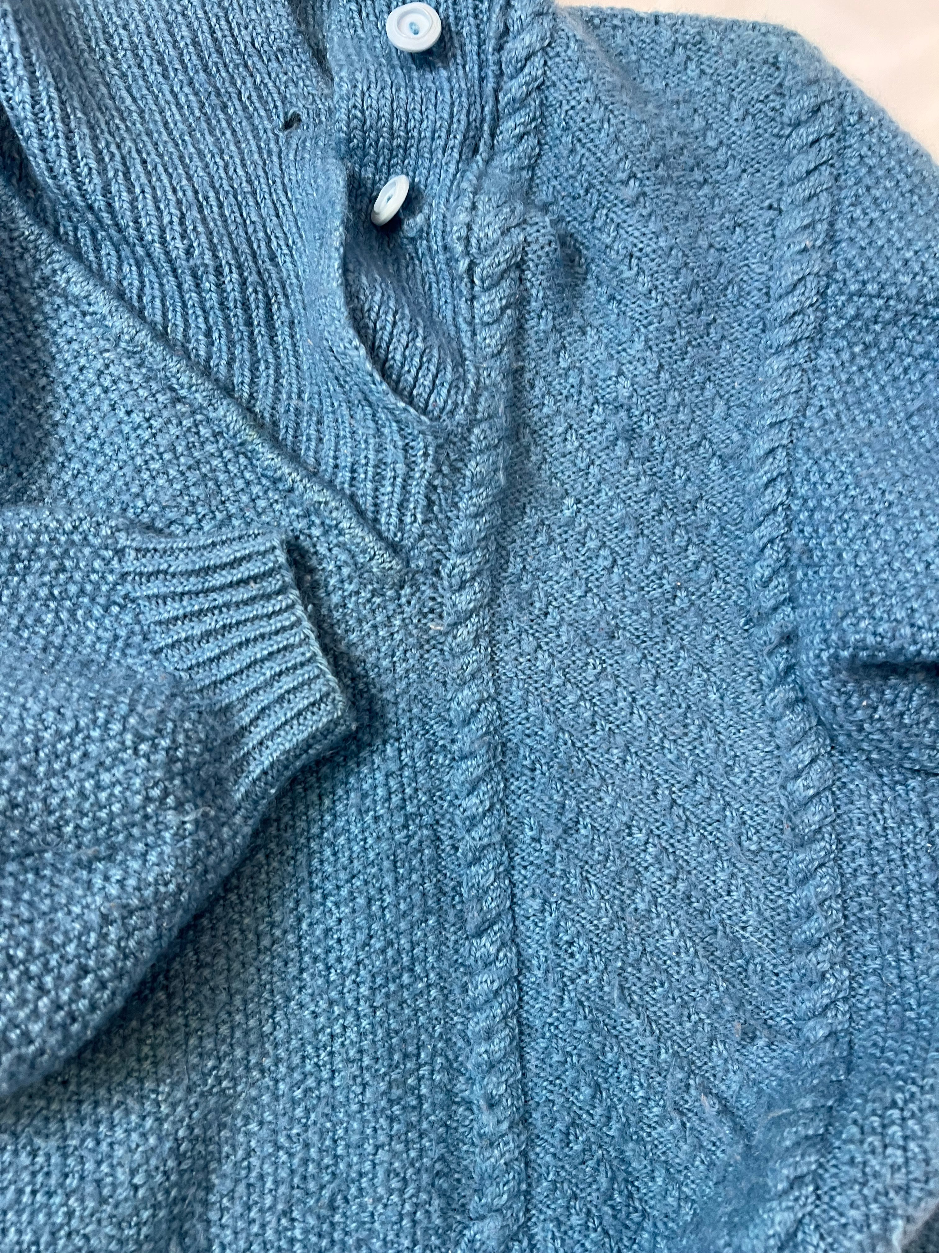 Tricô Vintage Azul - tam (P)