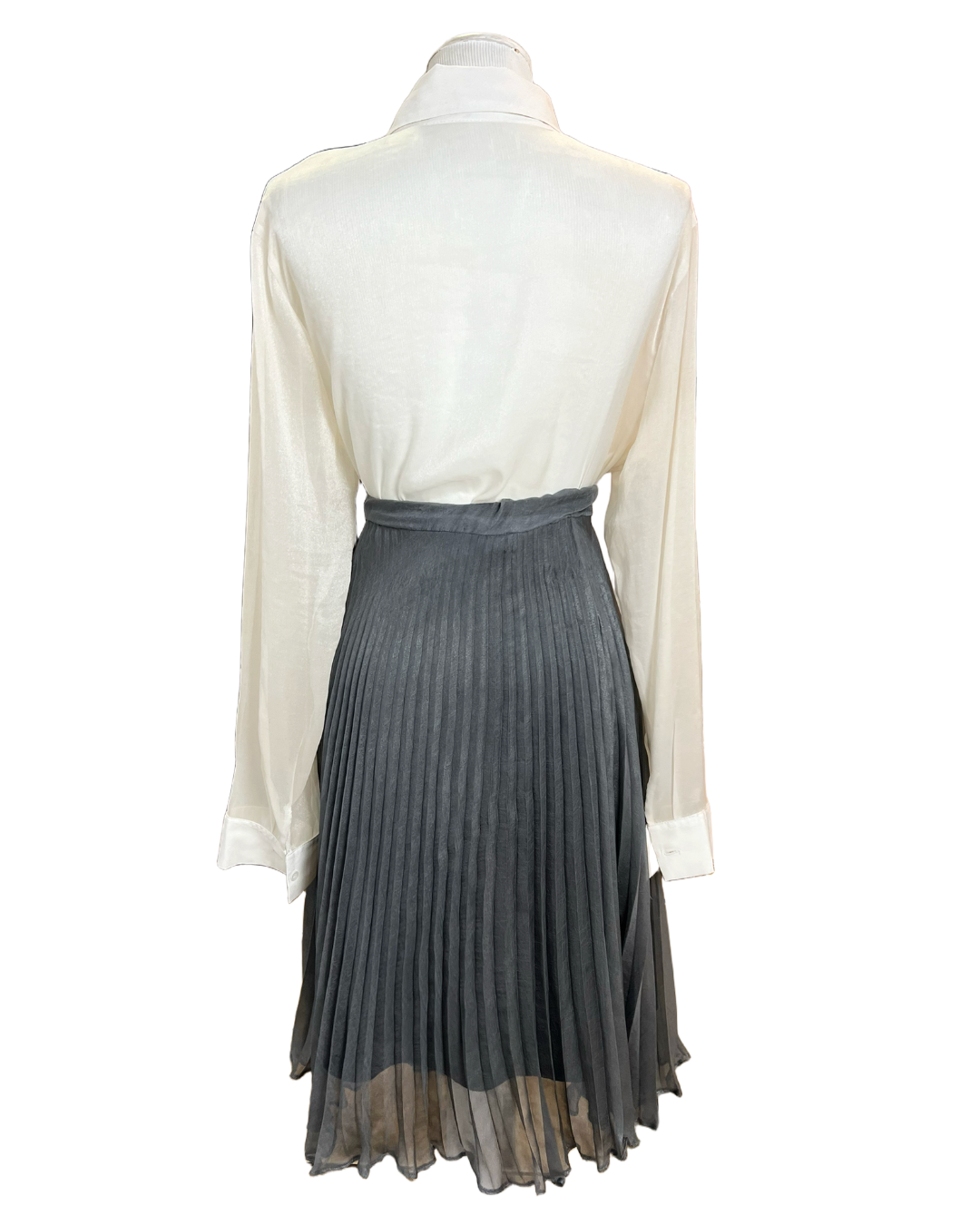 Saia Plissada CInza - tam 42