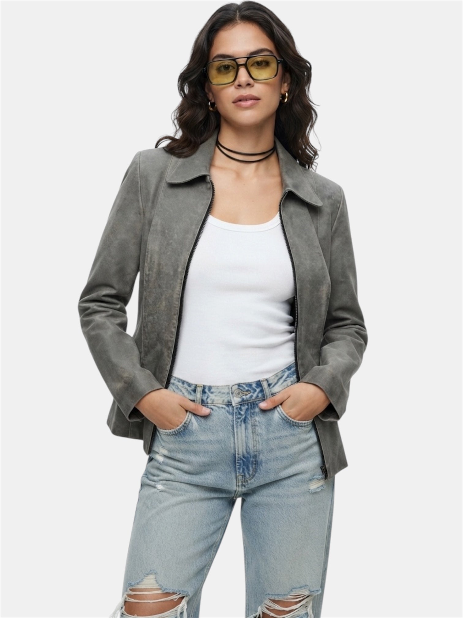 Jaqueta Couro Gauchinha — tam P