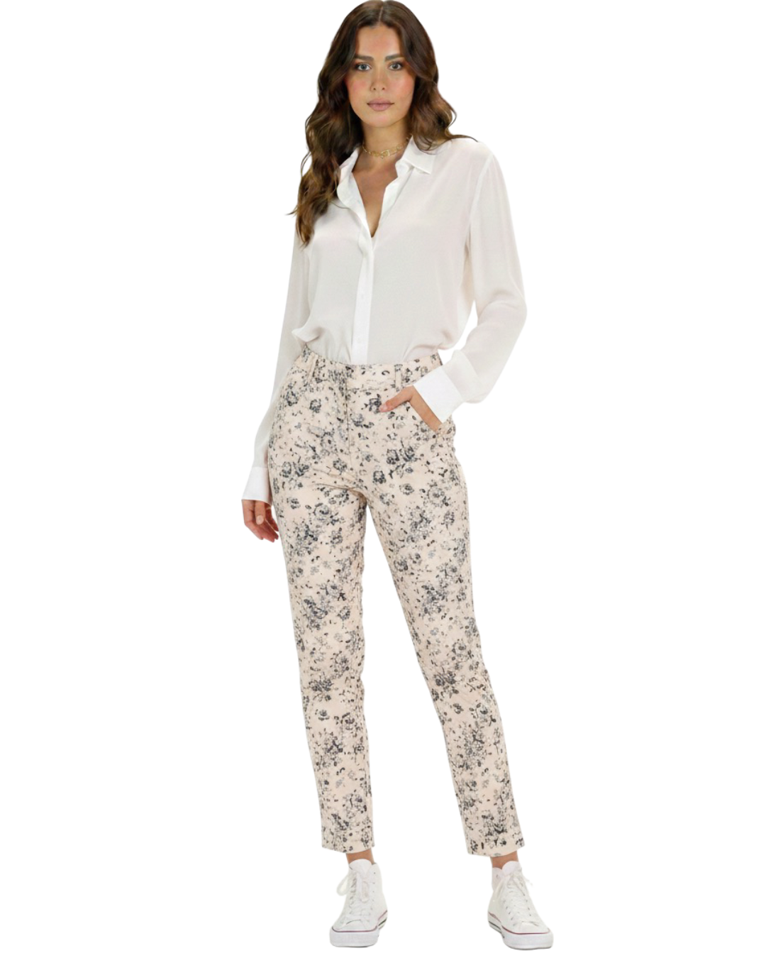 Calça flores - tam (44)