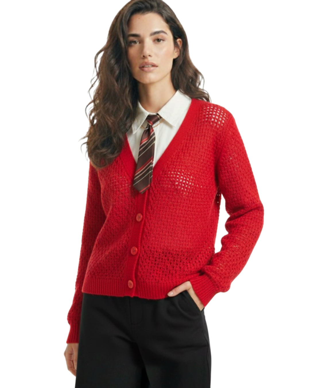 Cardigan Red - tam (M)