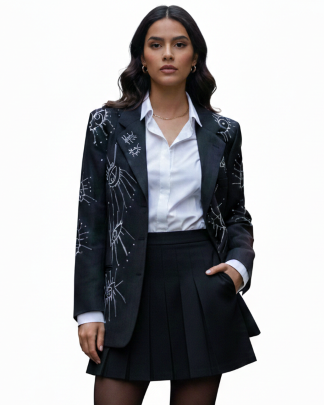 Blazer Estilizad Eyes - tam (GG)