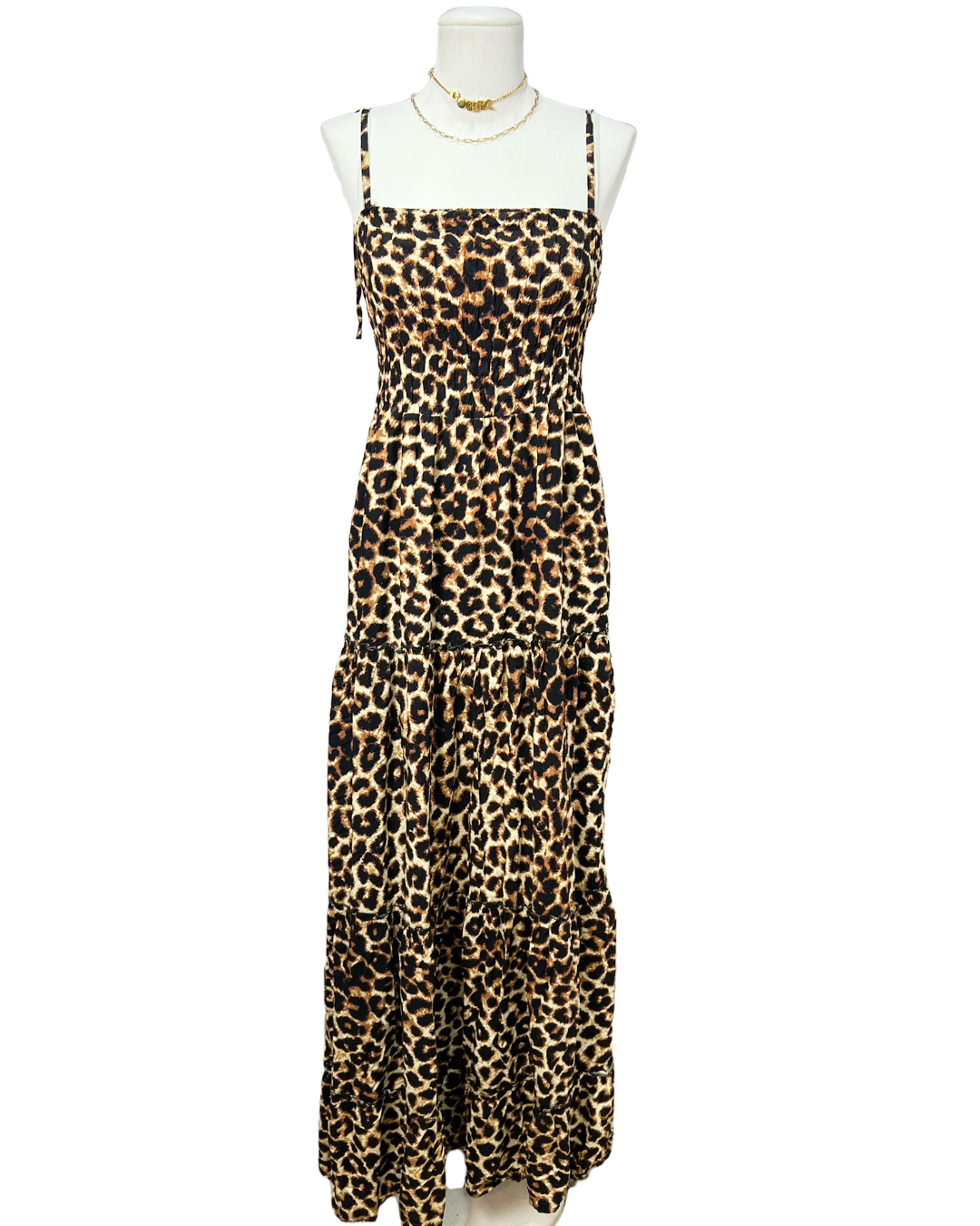 Vestido Longo Animal - tam (M)