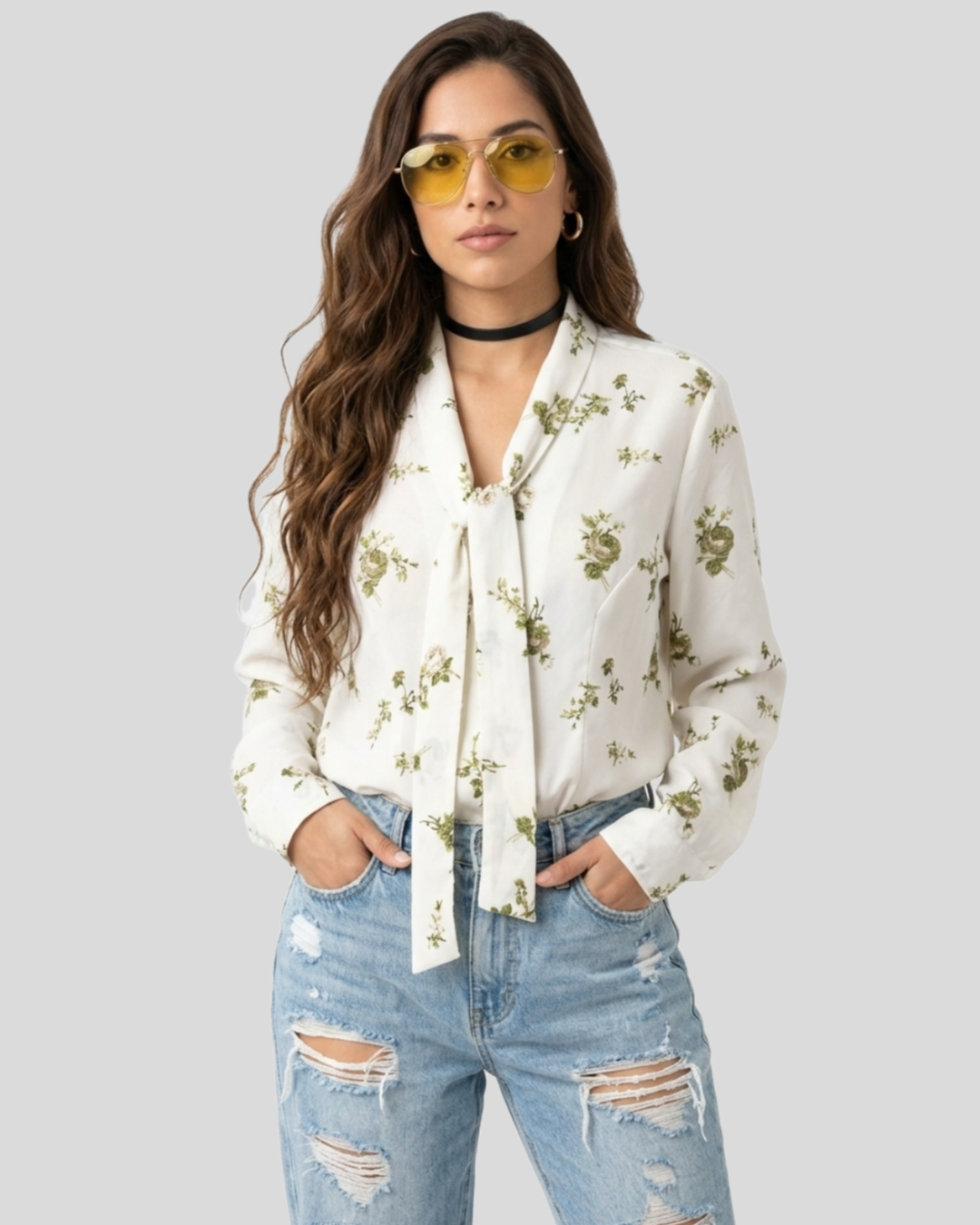 Camisa\Kimono Oversized Flores  — tam M