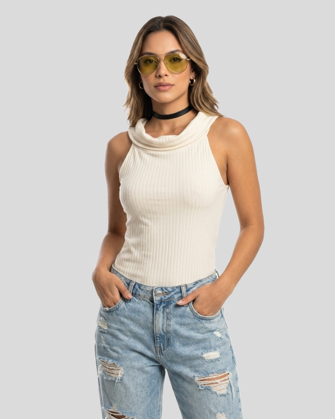 Top Hering Branco —  tam M