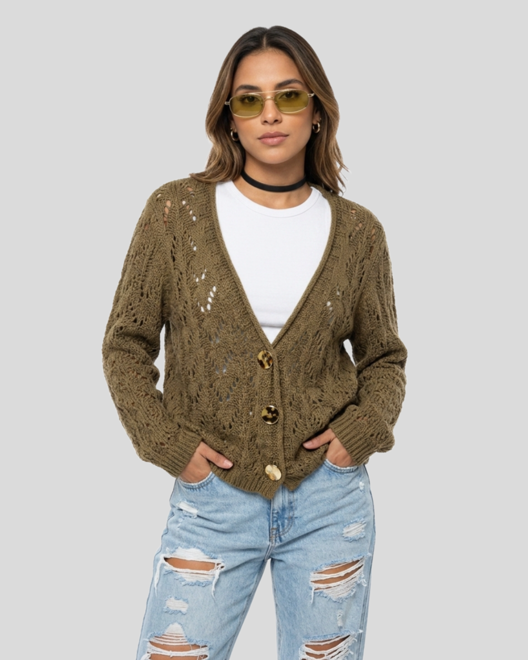 Cardigan Marrom — tam P
