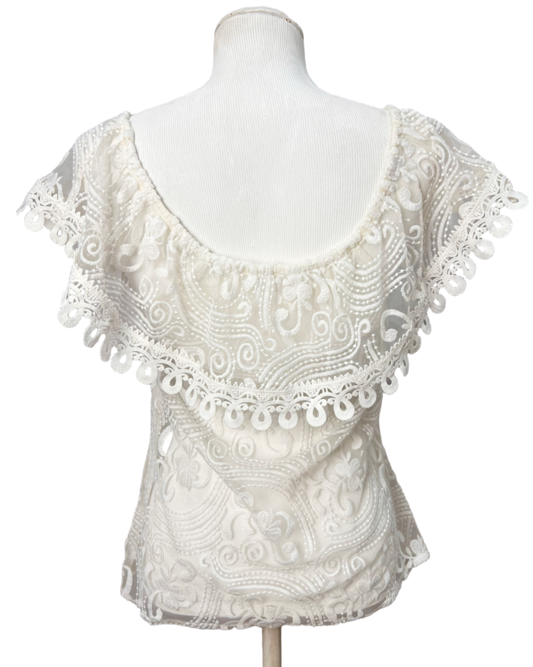 Top renda branca -  tam (M)