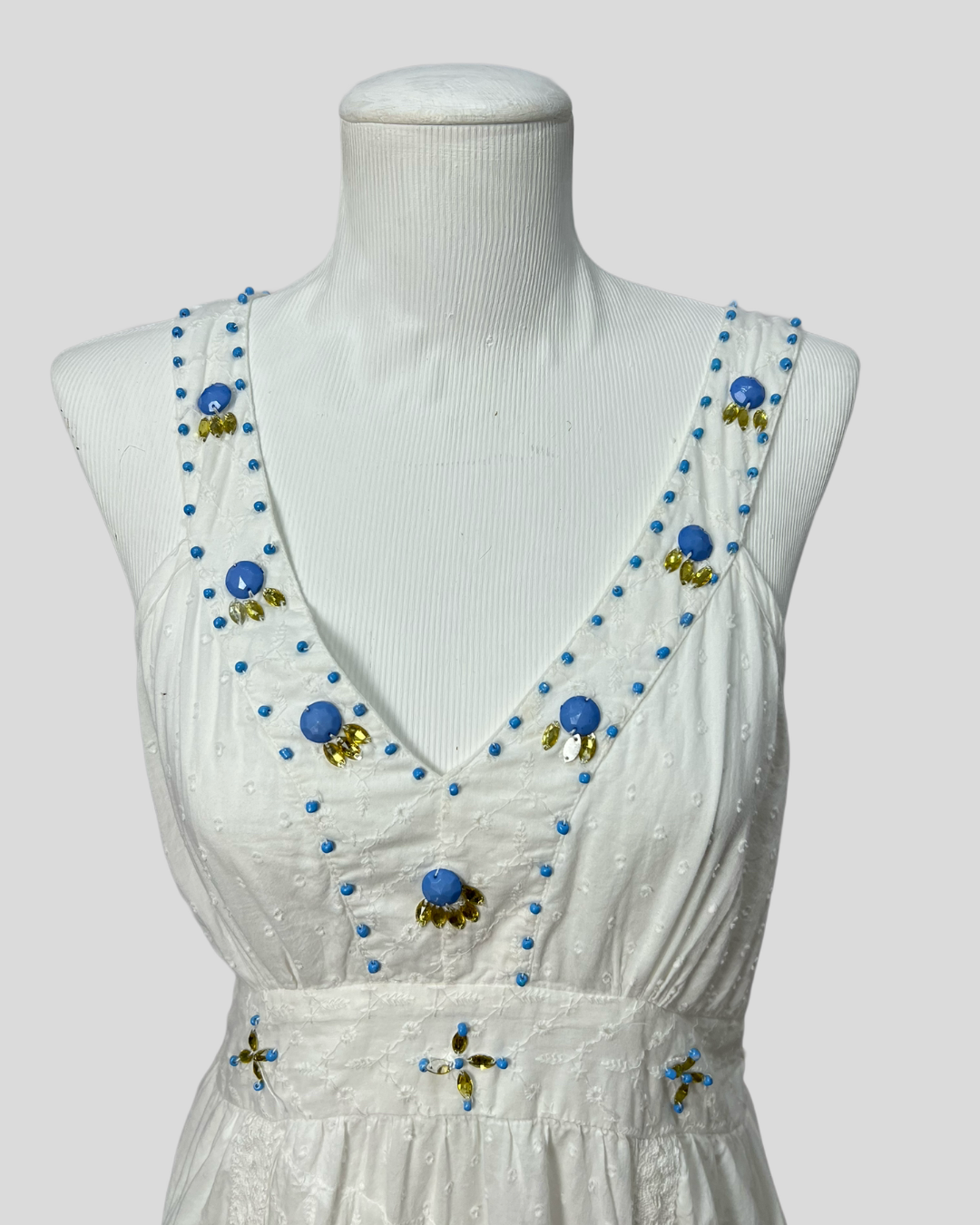 Vestido branco boho - tam ( M)