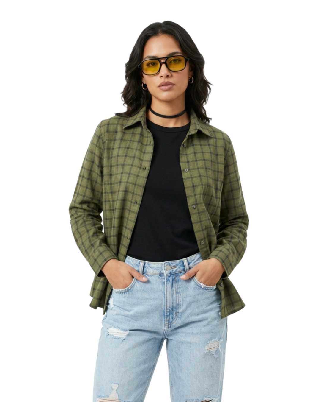 Camisa Xadrez Verde - tam (P)