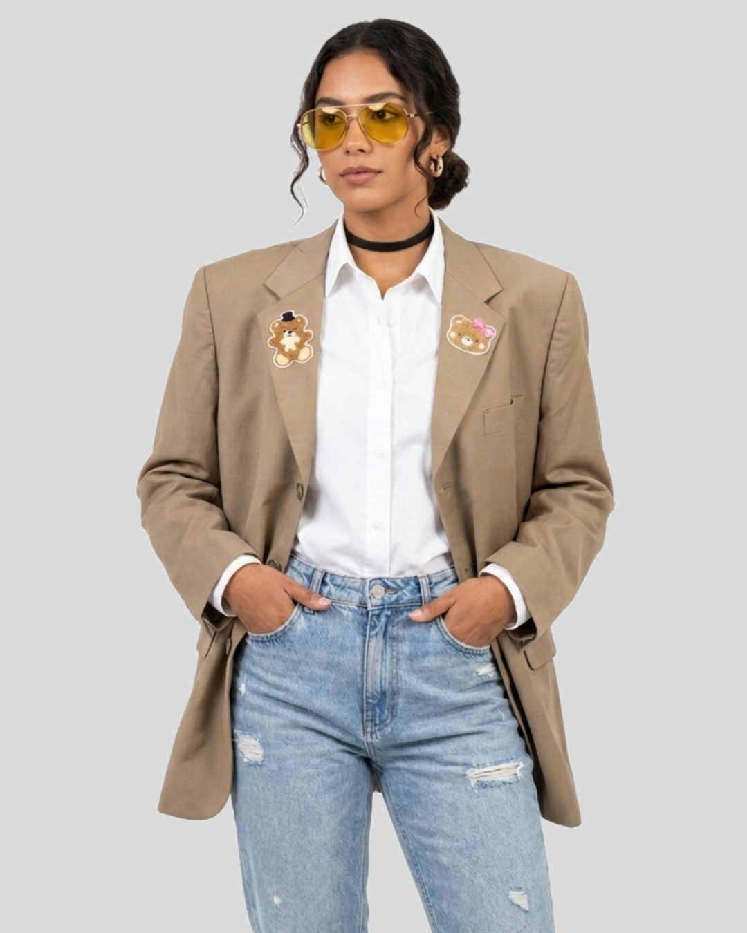 Blazer Oversized Estilizado Rlipolla — tam GG