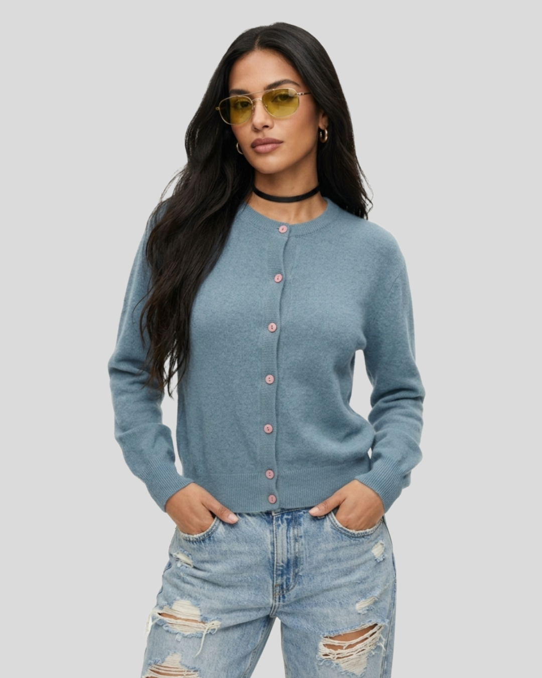 Cardigan Baby Blue — tam P