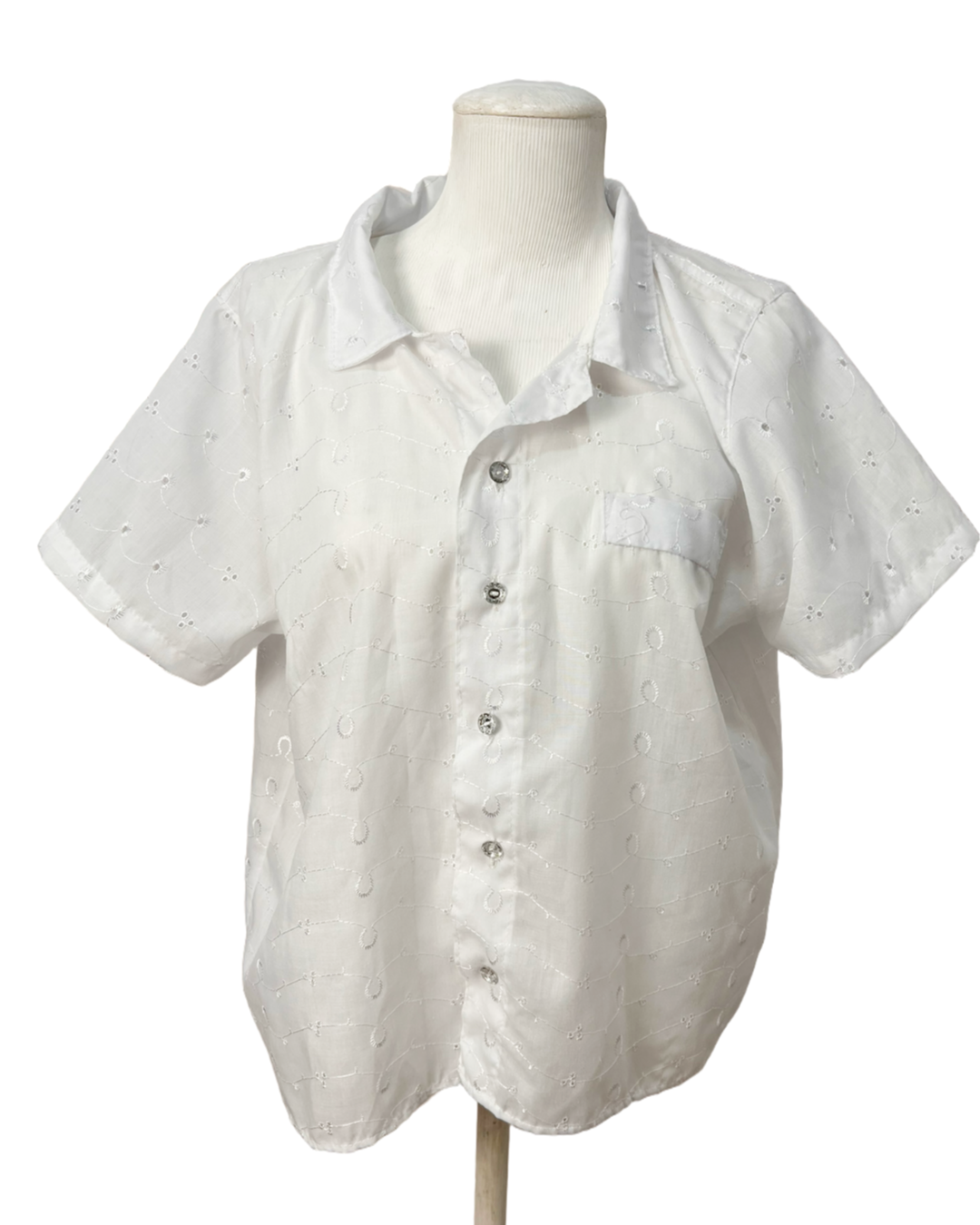 Camisa Branca Bordada - tam (G)