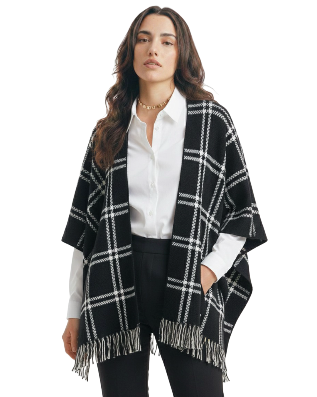 Poncho Xadrez - tam (M)