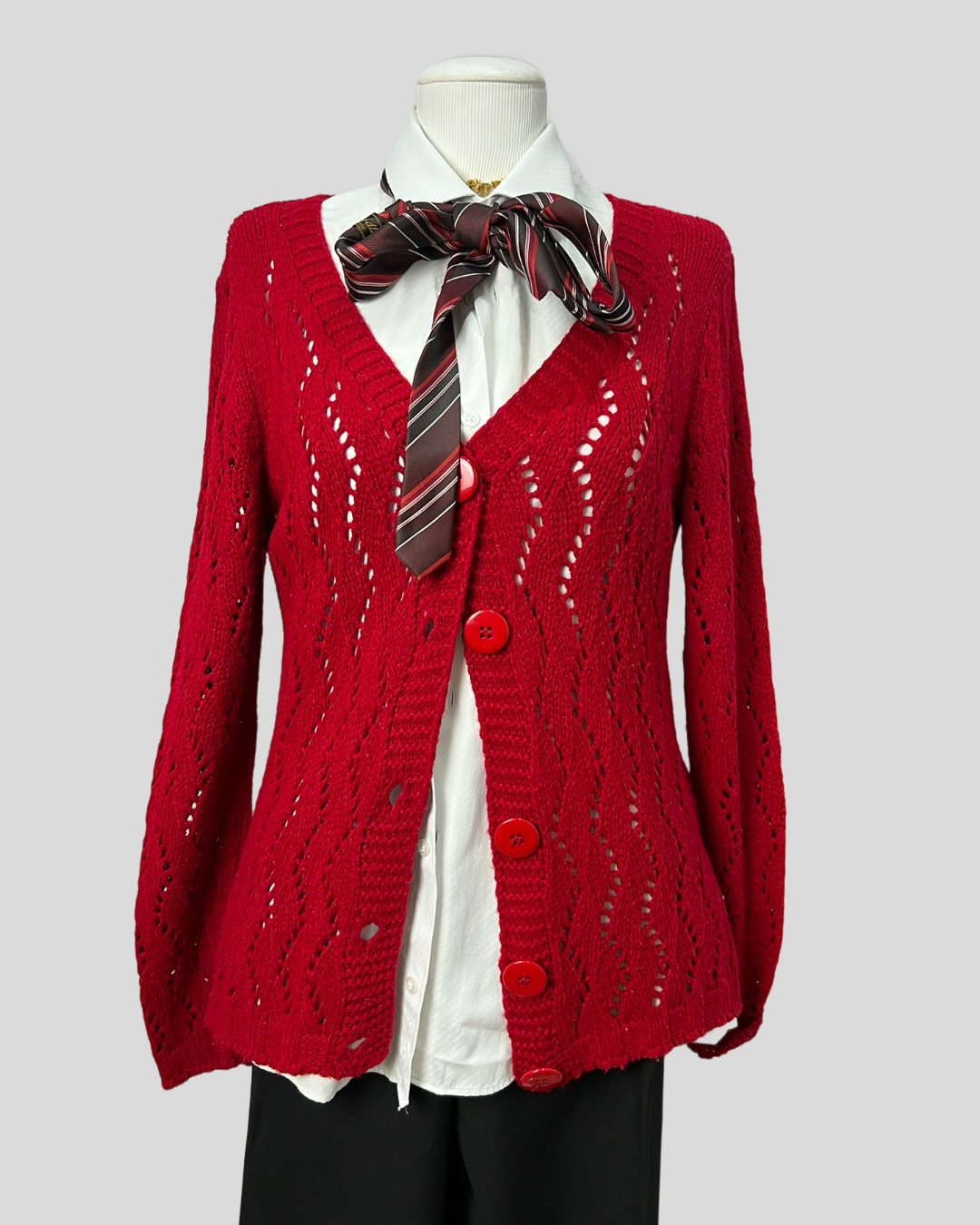 Cardigan Red - tam (M)