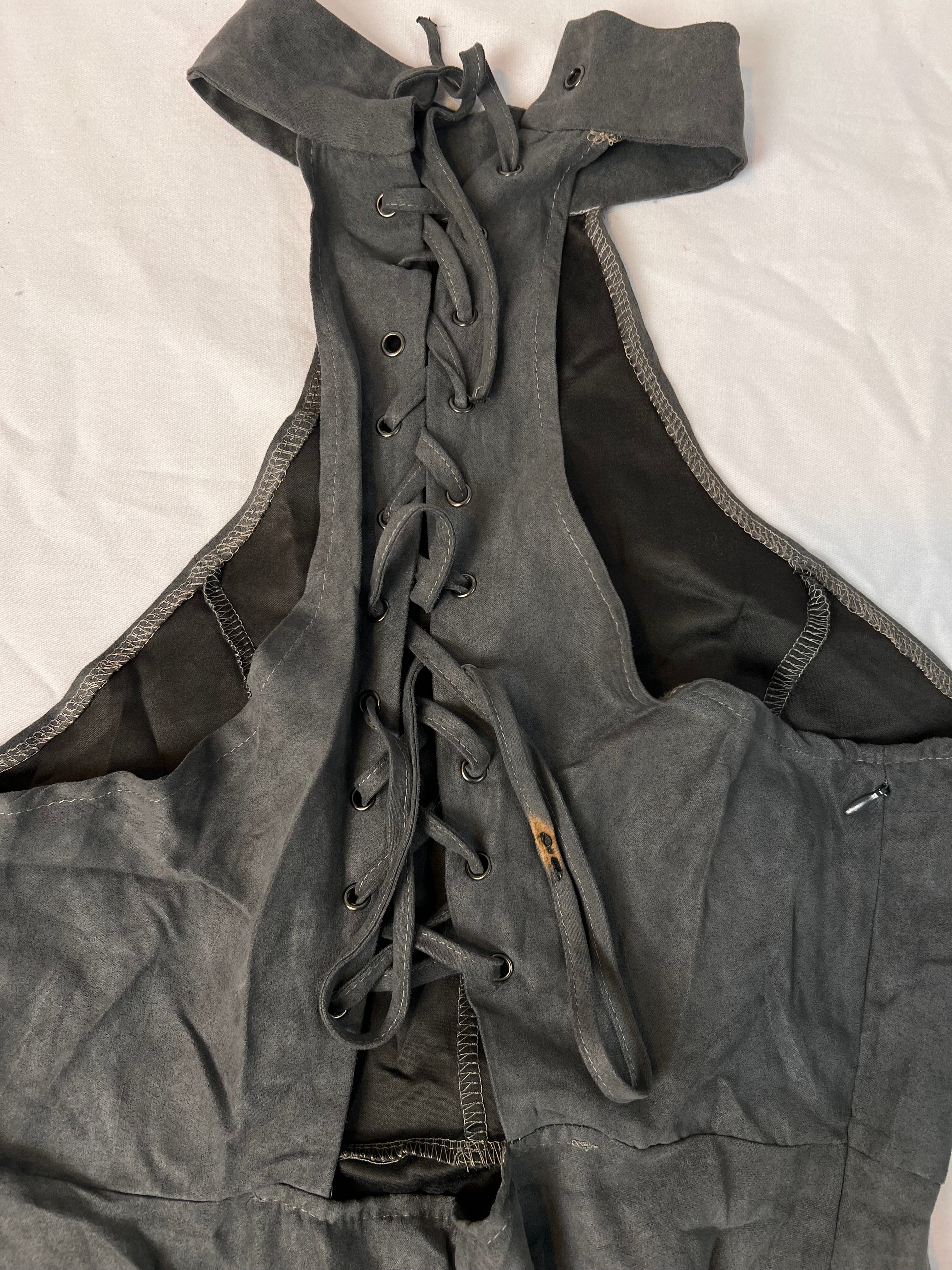 Vestido Gola Cinza -  tam (P)