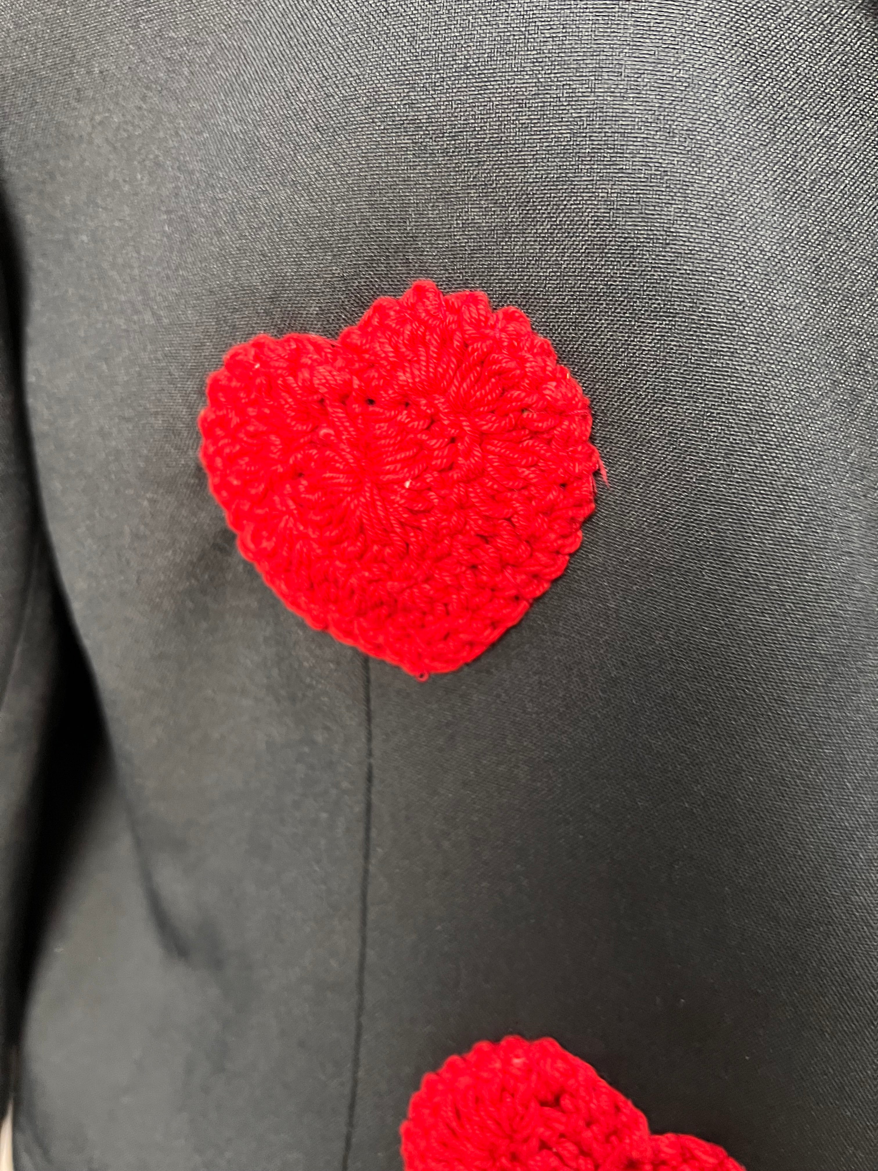 Blazer Oversized Estilizado Hearts — tam G