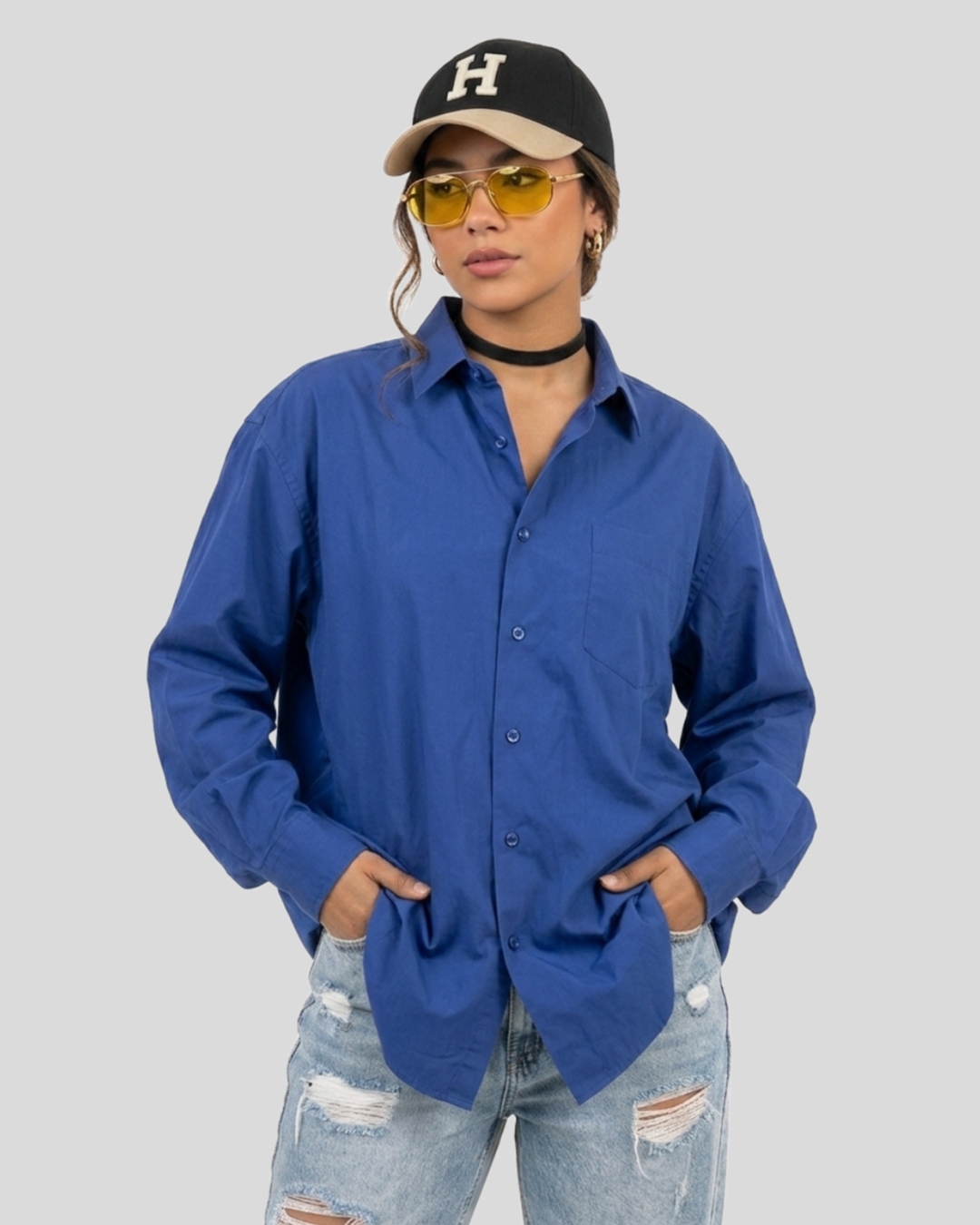 Camisa Oversized  Laville Azul —  tam P