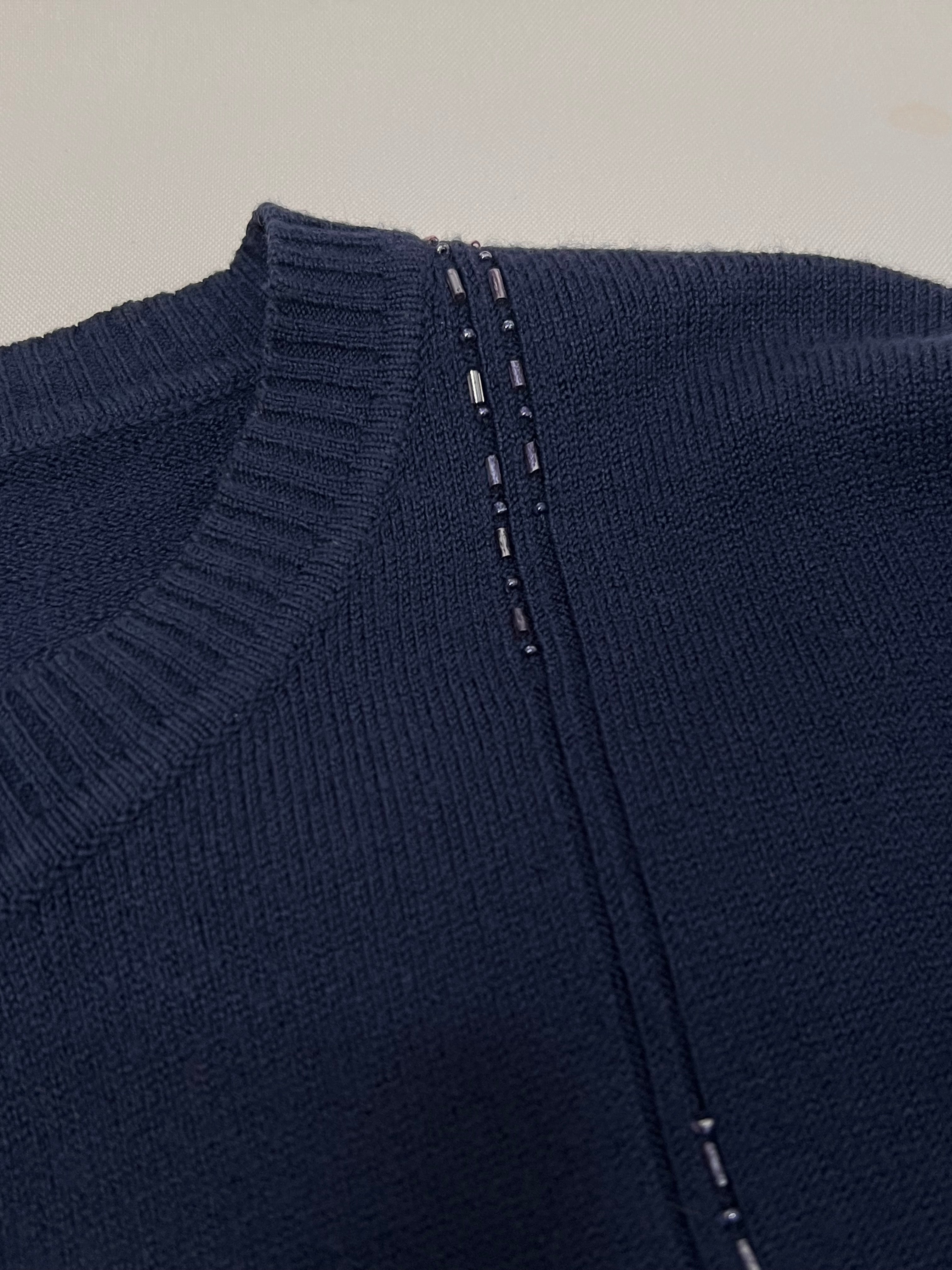 Cardigan Bordado Azul - tam (P)