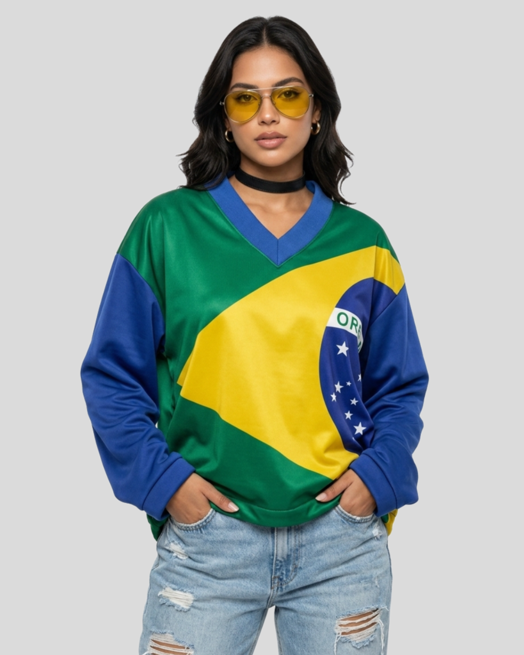 Blusa Oversized Brasil Core — tam G\GG