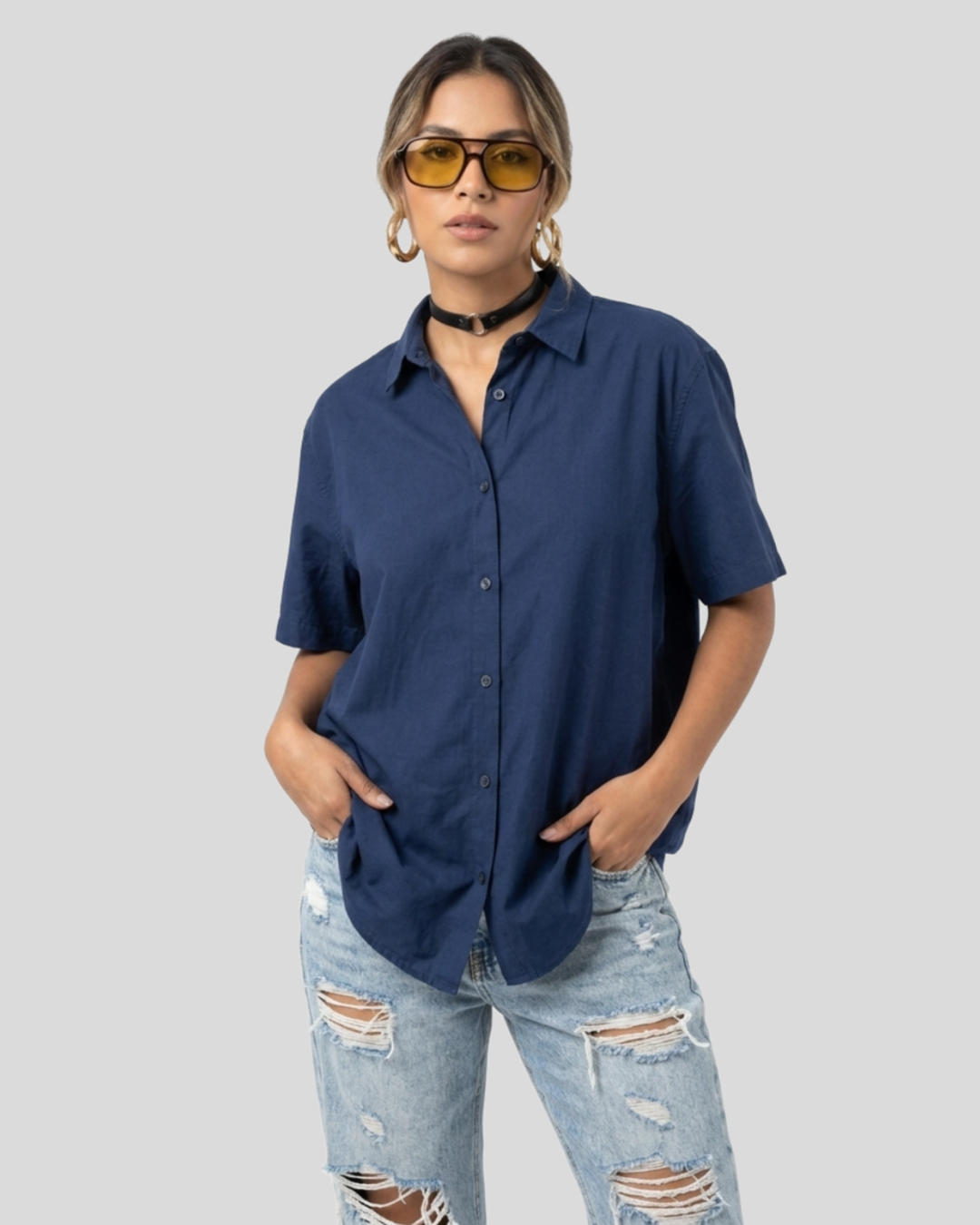Camisa Oversized Summer Resort — tam P