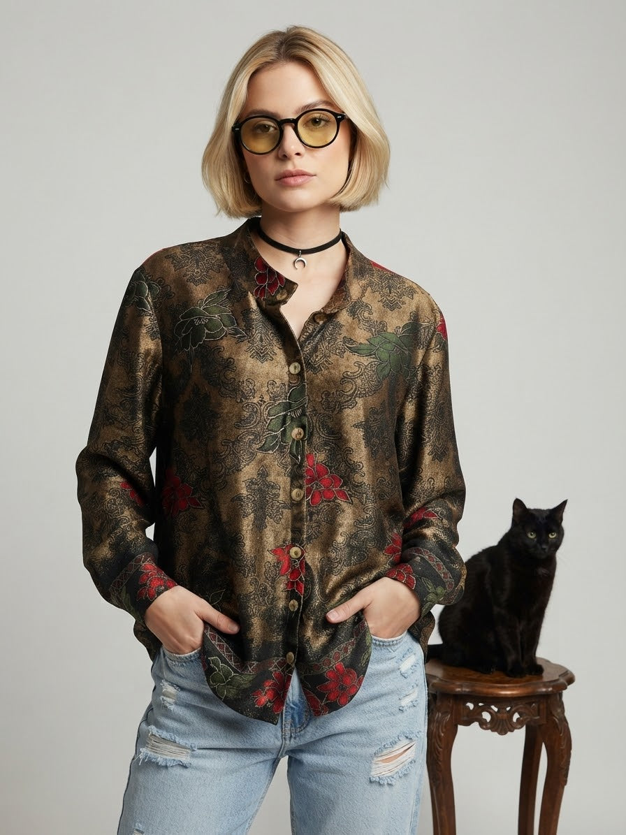 Camisa Vintage Veludo — tam G