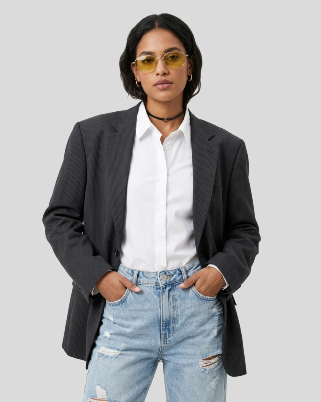Blazer Oversized Luigi Bertolli — tam GG
