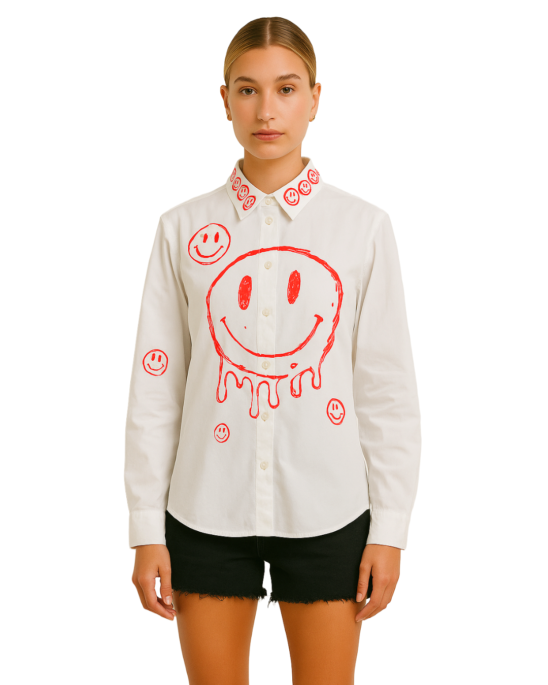 Camisa Oversized Estilizada Smile - tam (M)