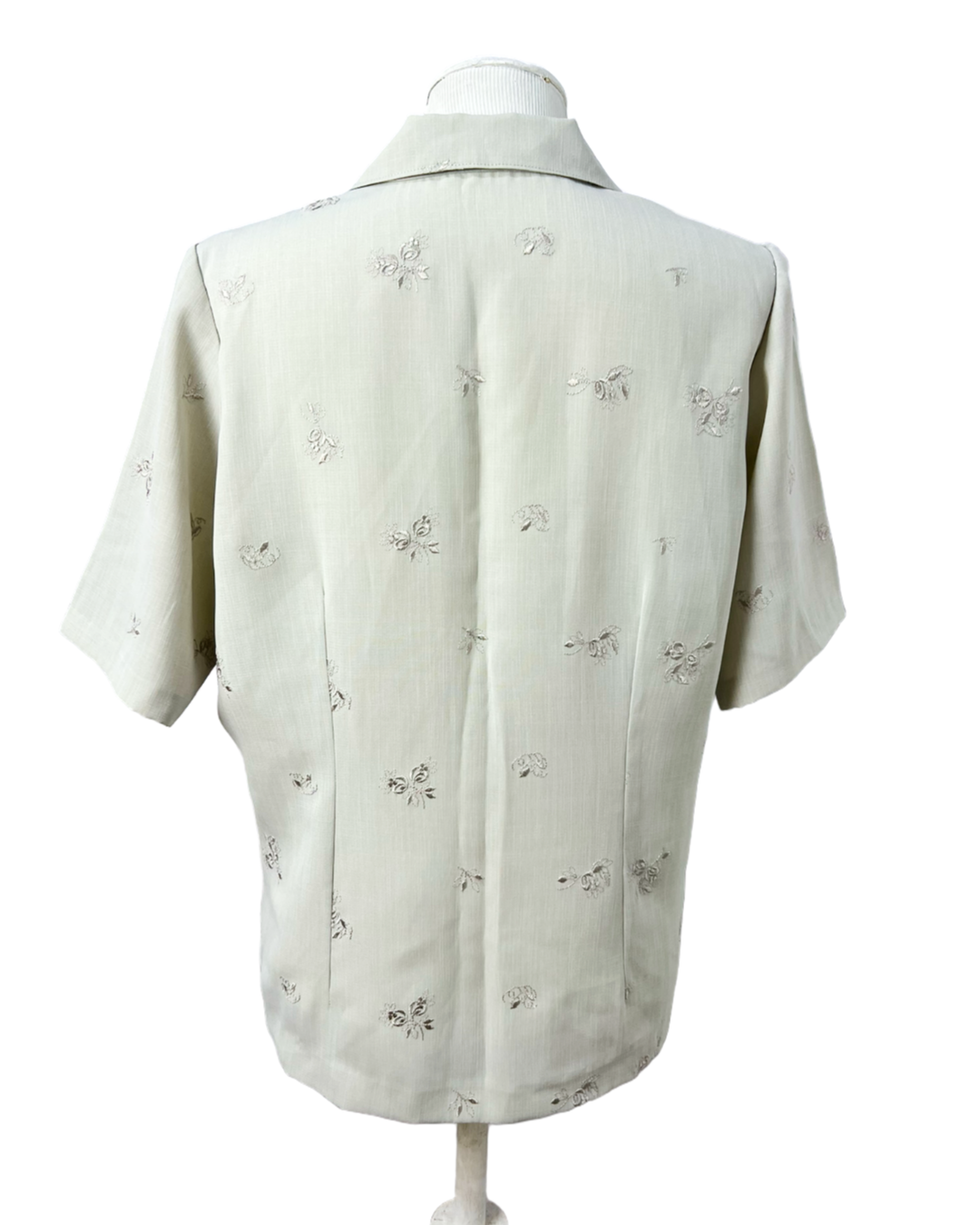 Camisa Cropped Bordada  Flores - tam (G)