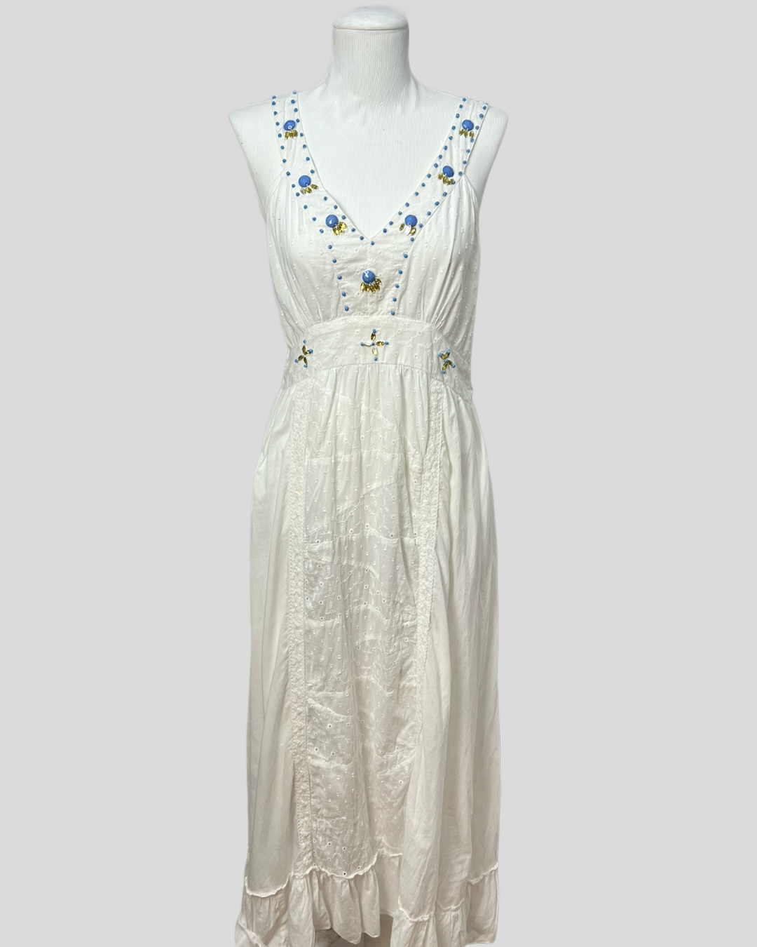 Vestido branco boho - tam ( M)