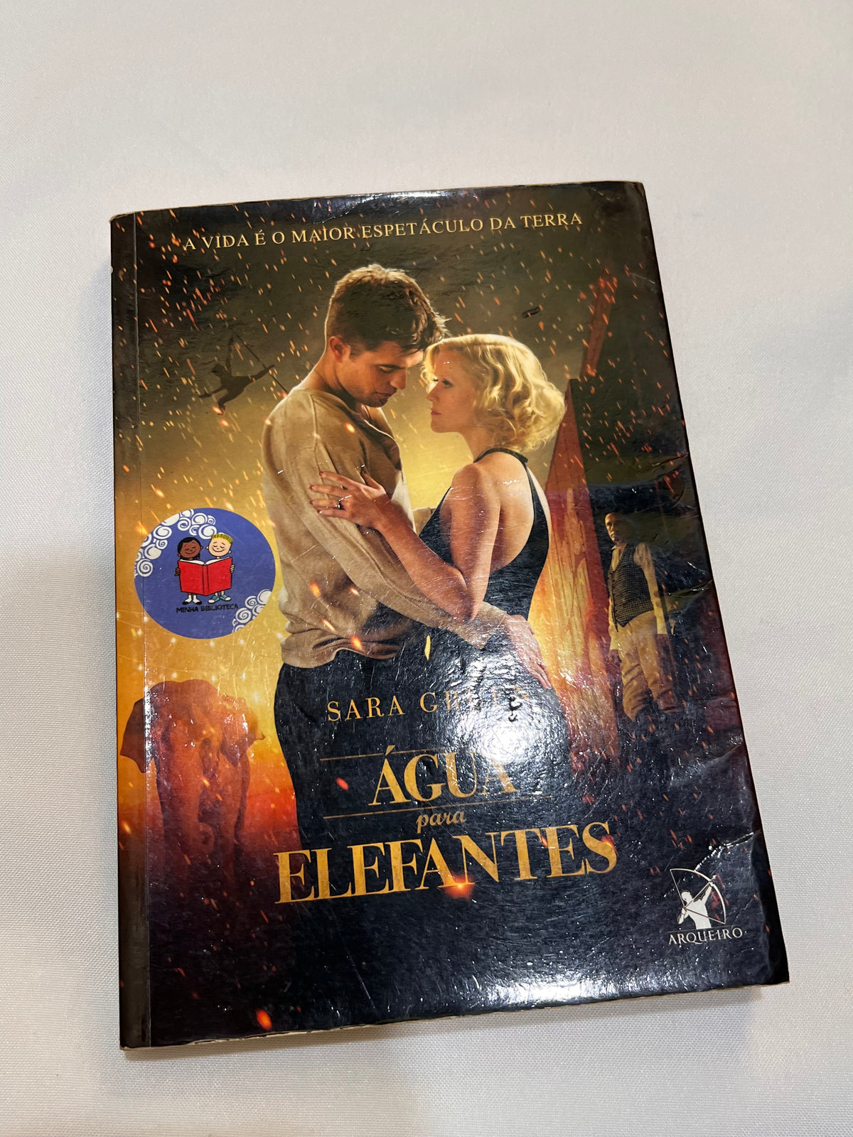 Kit Bolsa + Livro: Águas para Elefantes + Bolsa Redonda