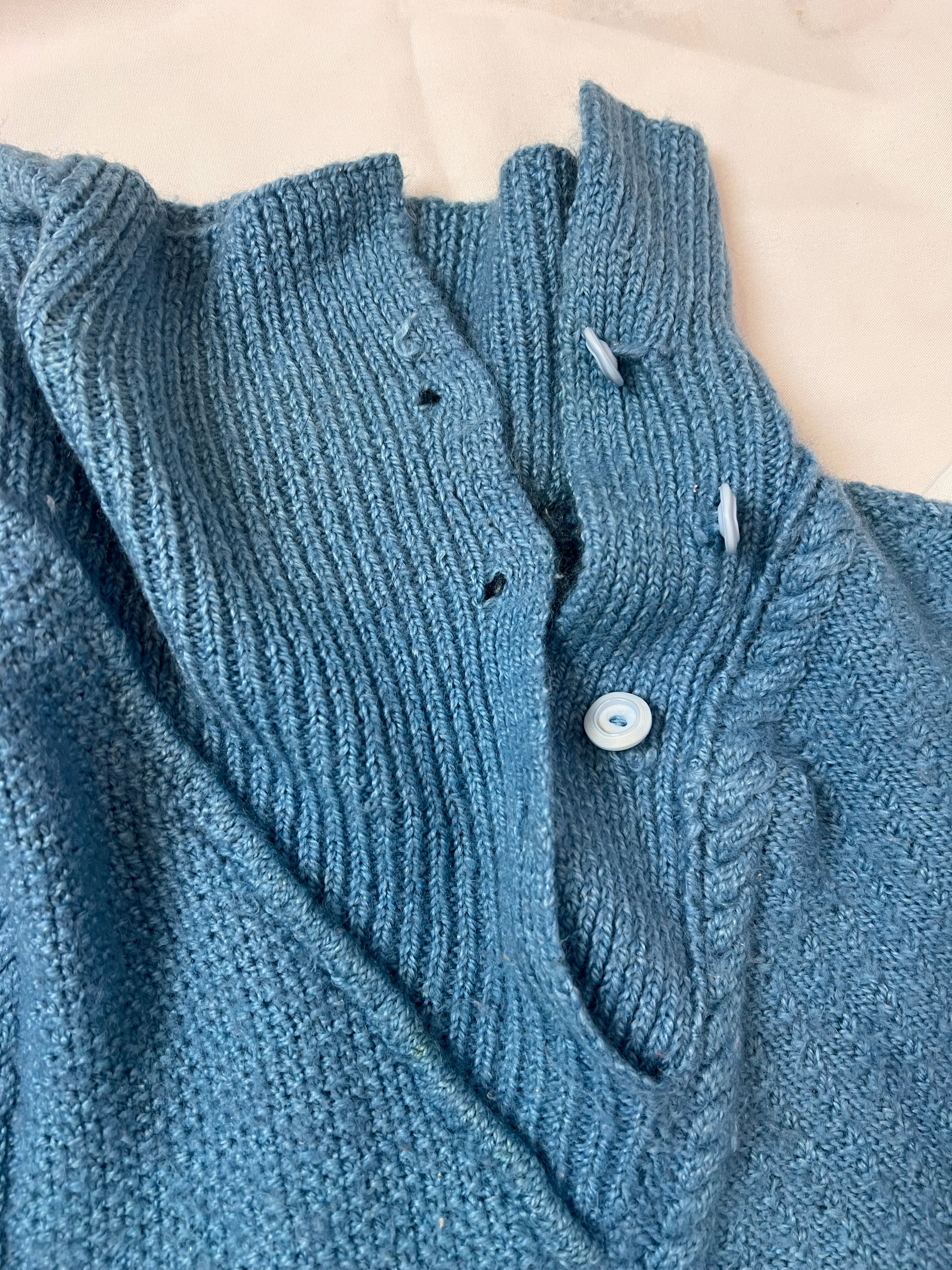 Tricô Vintage Azul - tam (P)