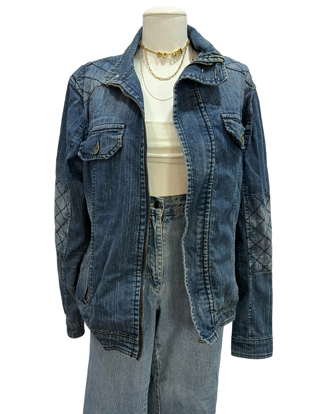 Jaqueta Jeans 2000's - tam (m)