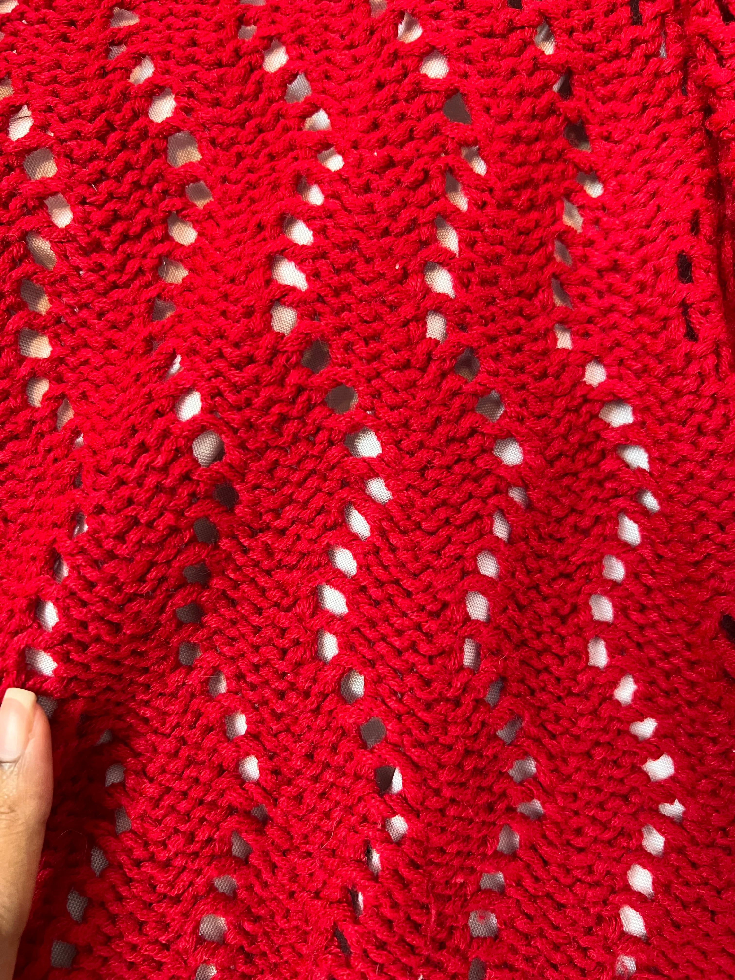 Cardigan Red - tam (M)