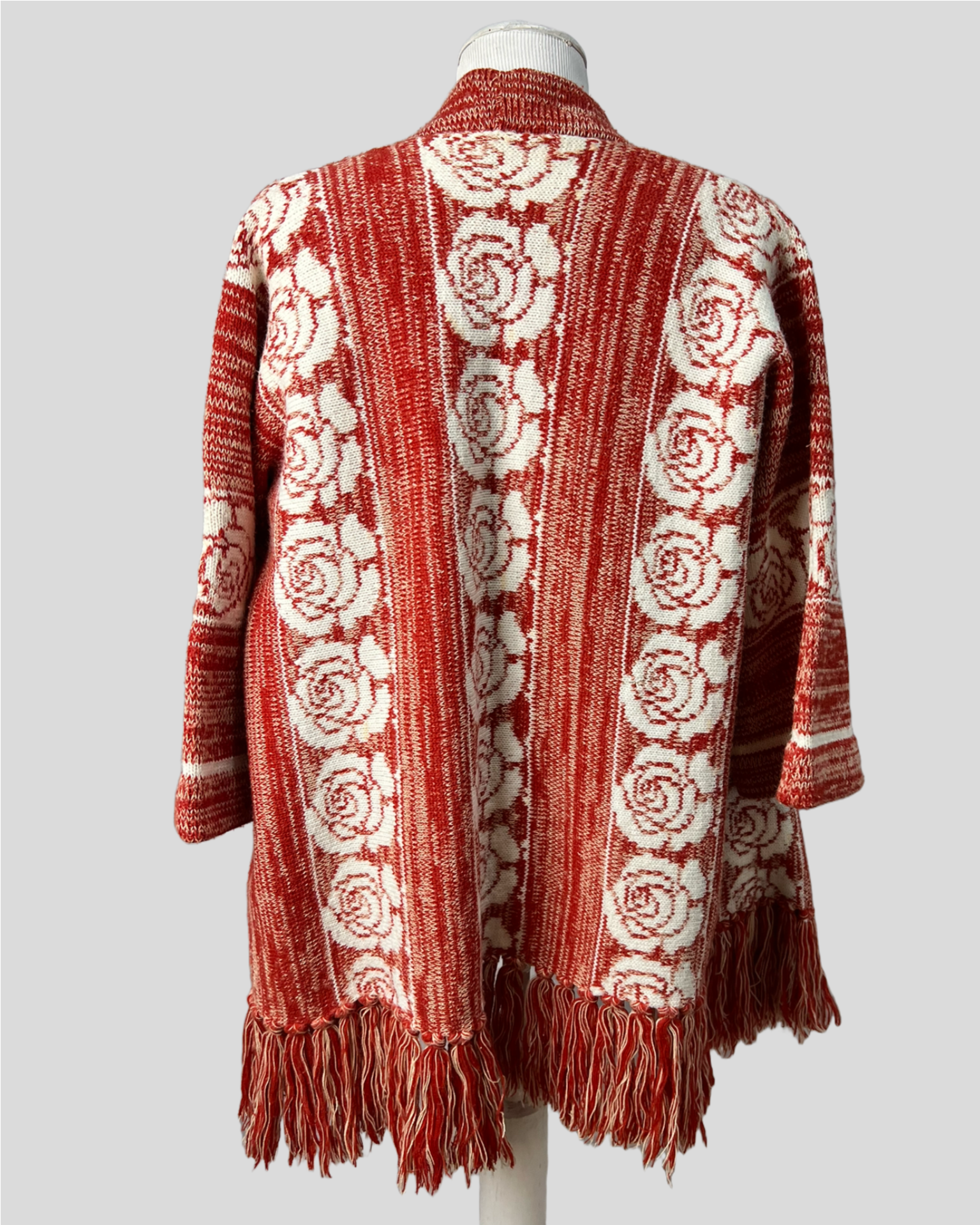 Cardigan Roses  Red —  tam M