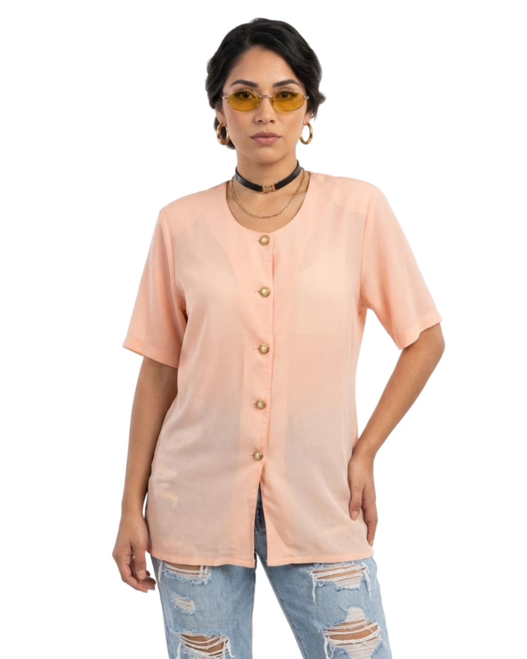Camisa Vintage Rosé - tam (G)