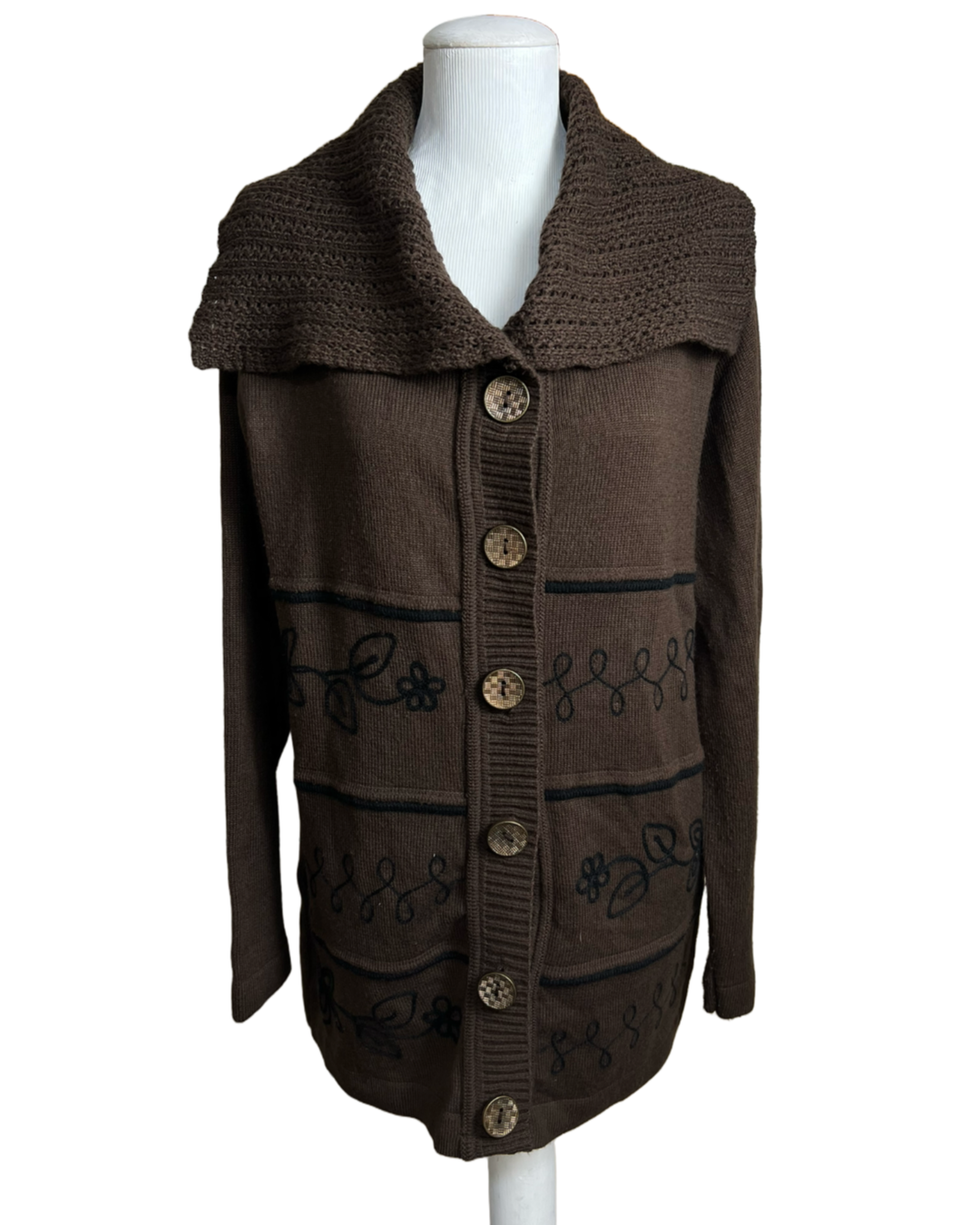 Cardigan Marrom - tam (GG)