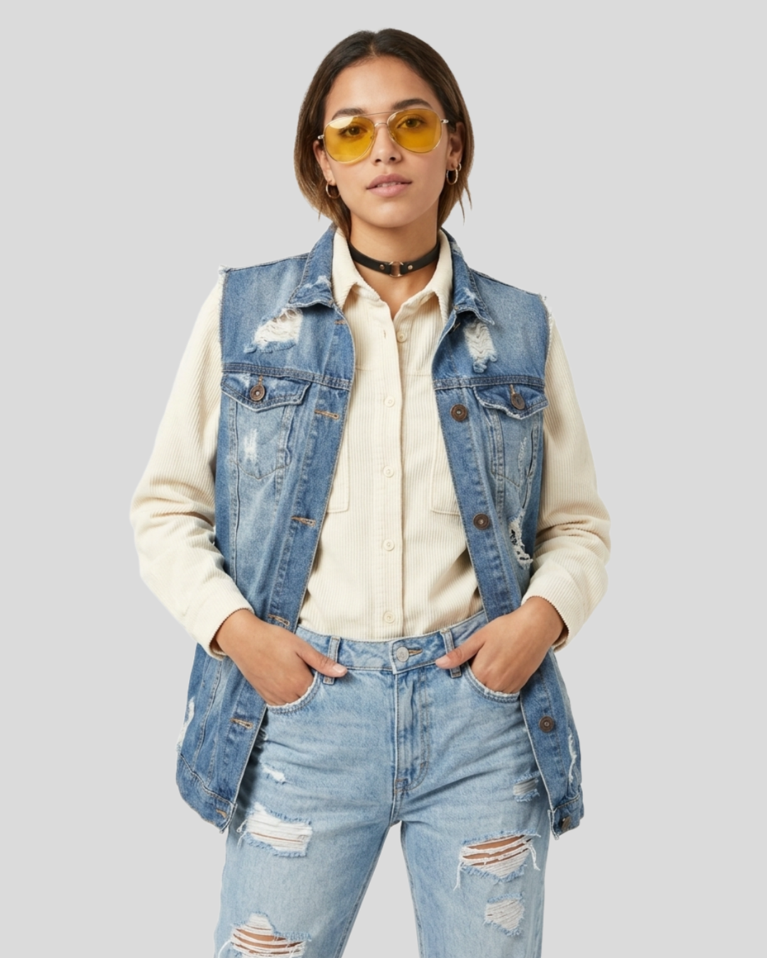 Colete Jeans Marisa — tam M
