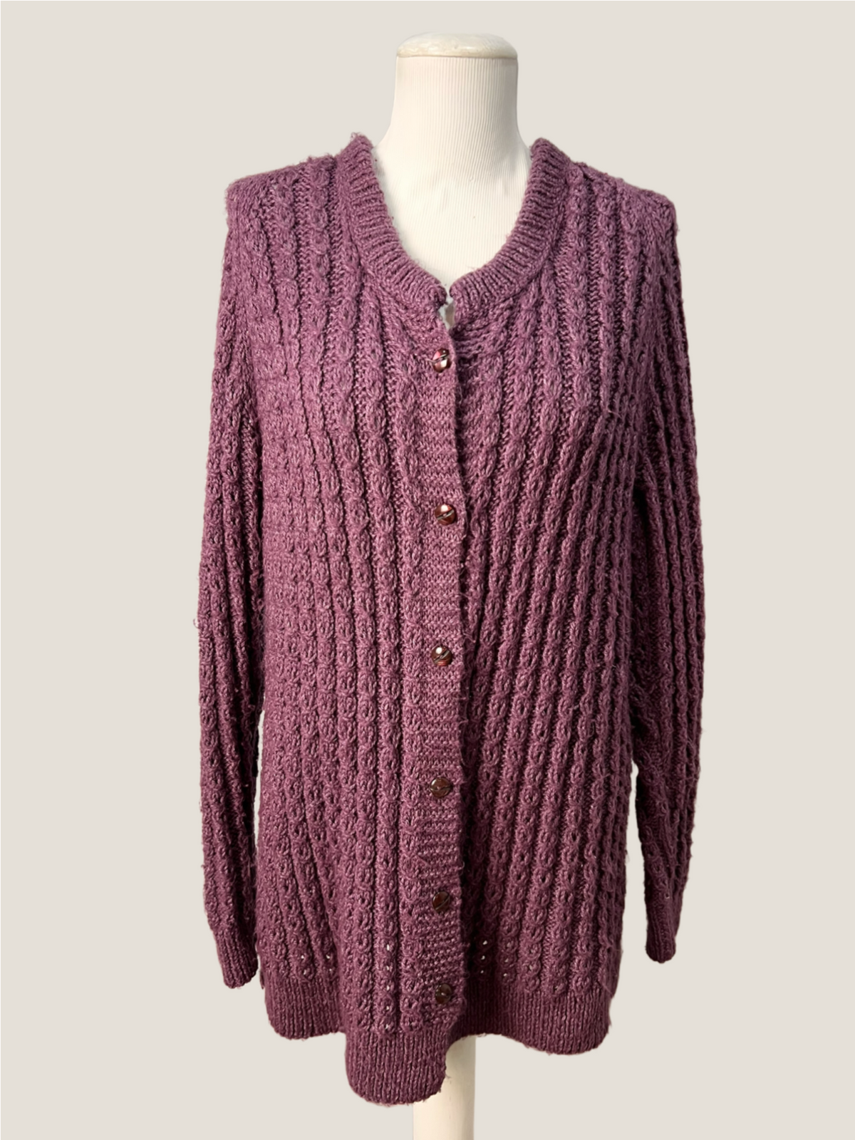 Cardigan Roxo  — tam G