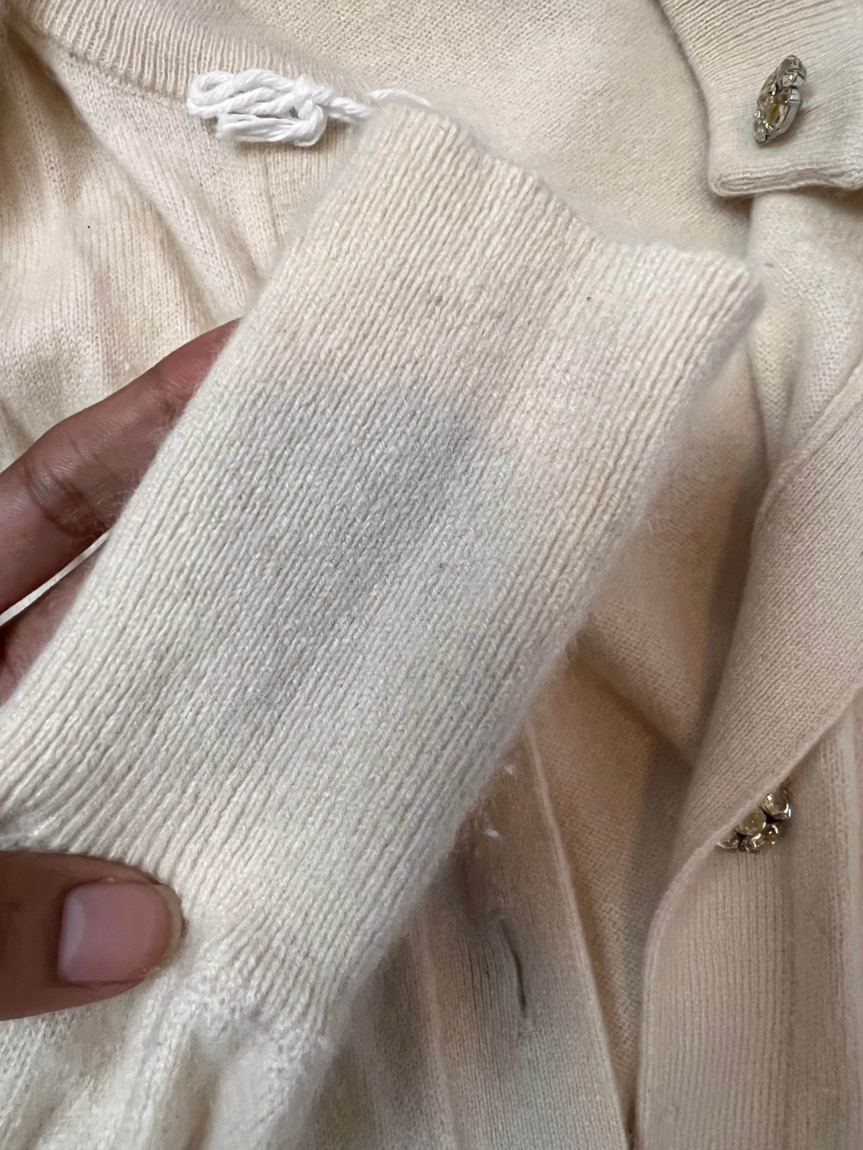Cardigan Creme  Cashmere - tam (PP)