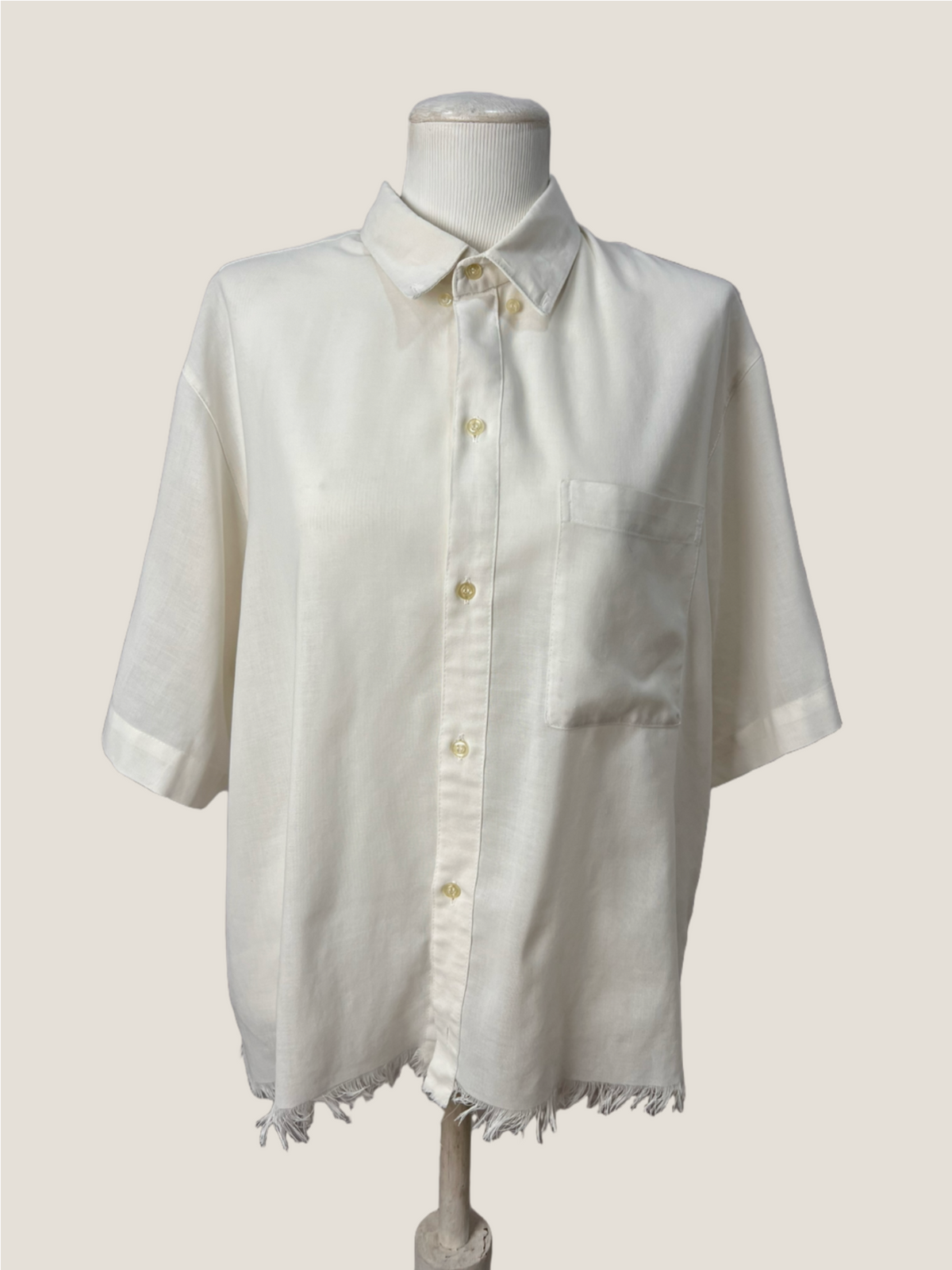 Camisa Oversized Alfaiataria Branca — tam G