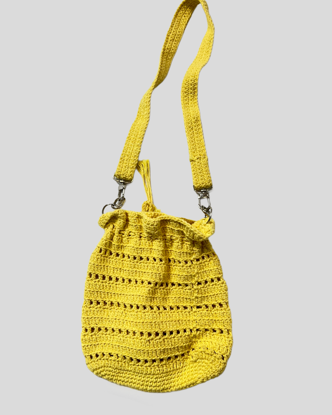 Bolsa amarela crochê