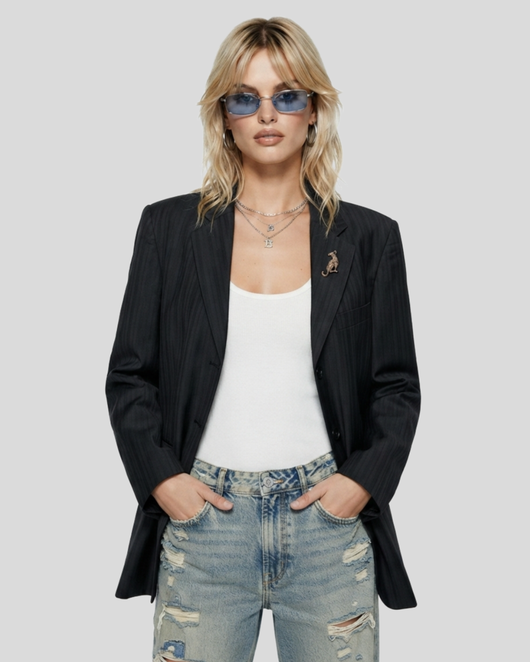 Blazer Oversized Pin Emporio C  — tam M