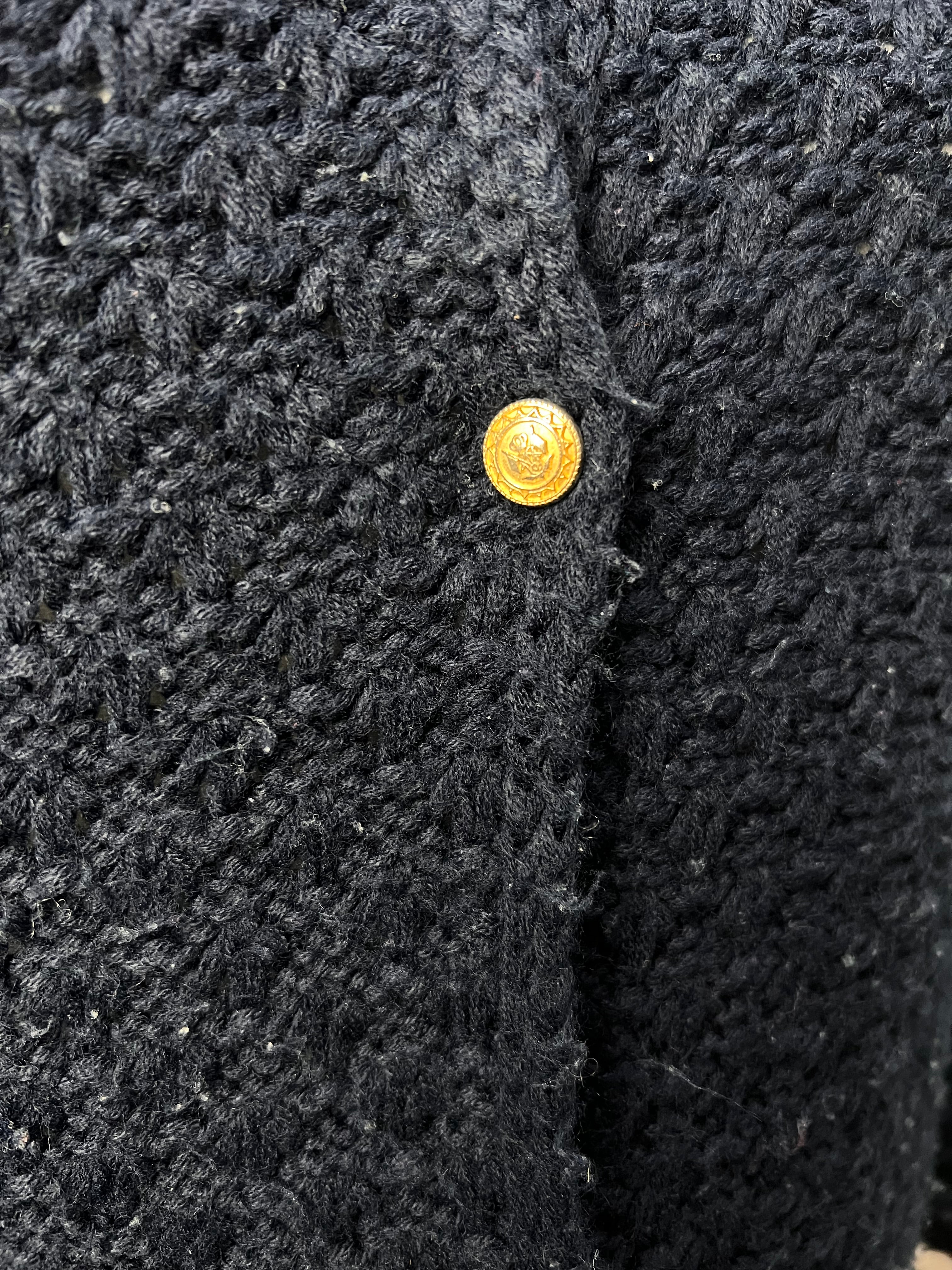 Cardigan Vintage Azul — tam G
