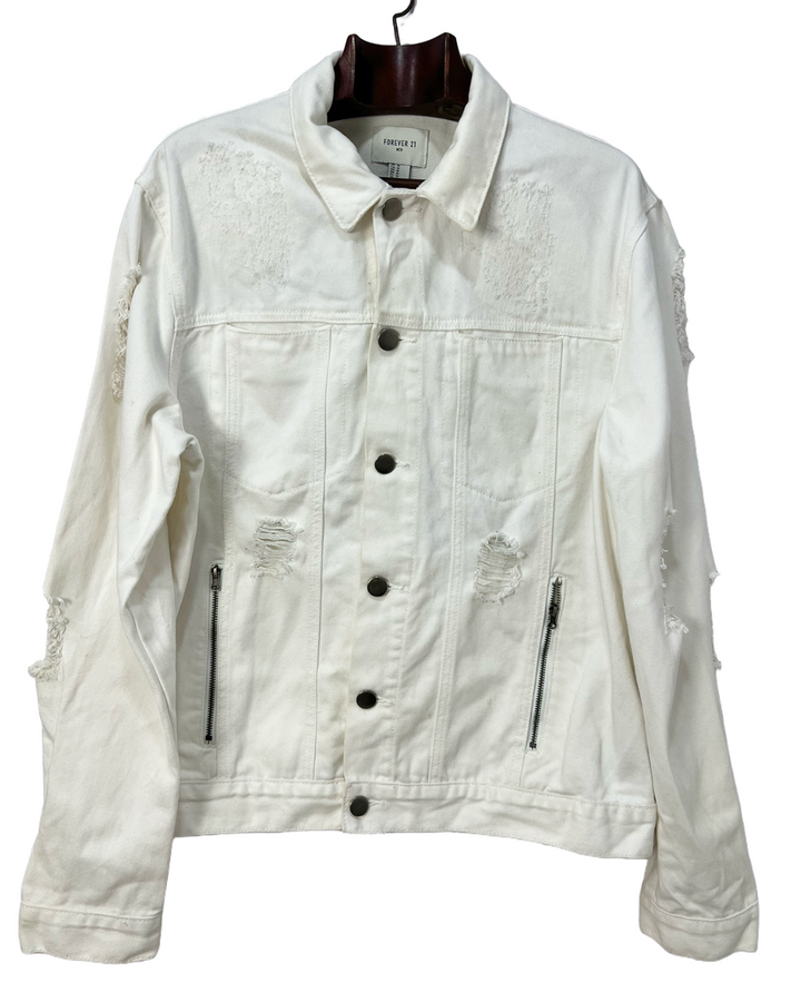 Jaqueta Branca Destroyed - tam (M)