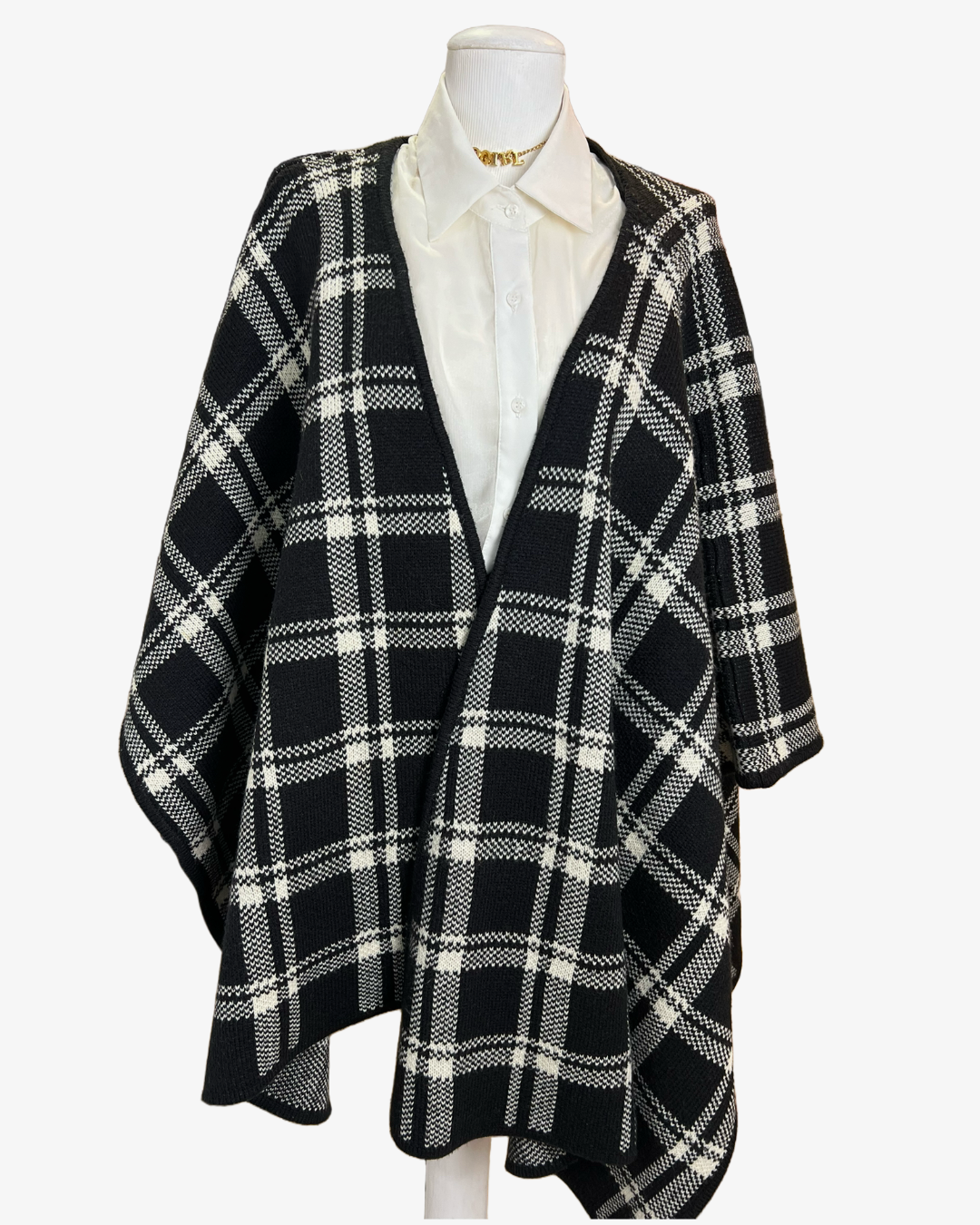 Poncho Xadrez - tam (M)