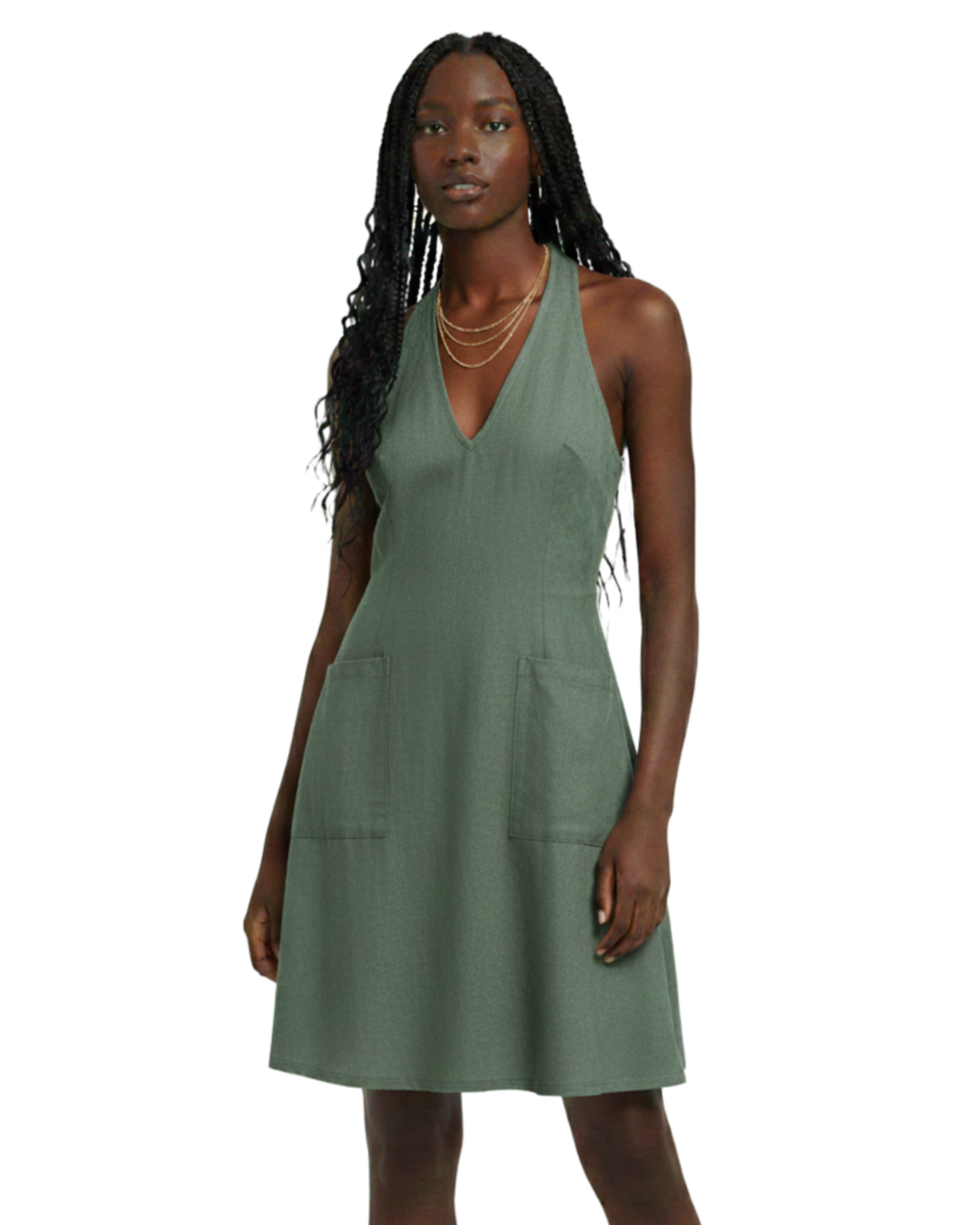 Vestido Verde bolsos -  tam (P)