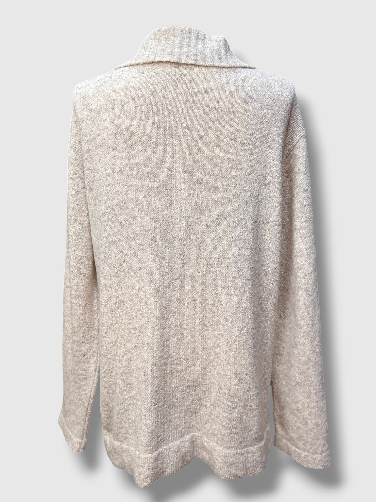 Cardigan Alongado Creme  — tam G\GG